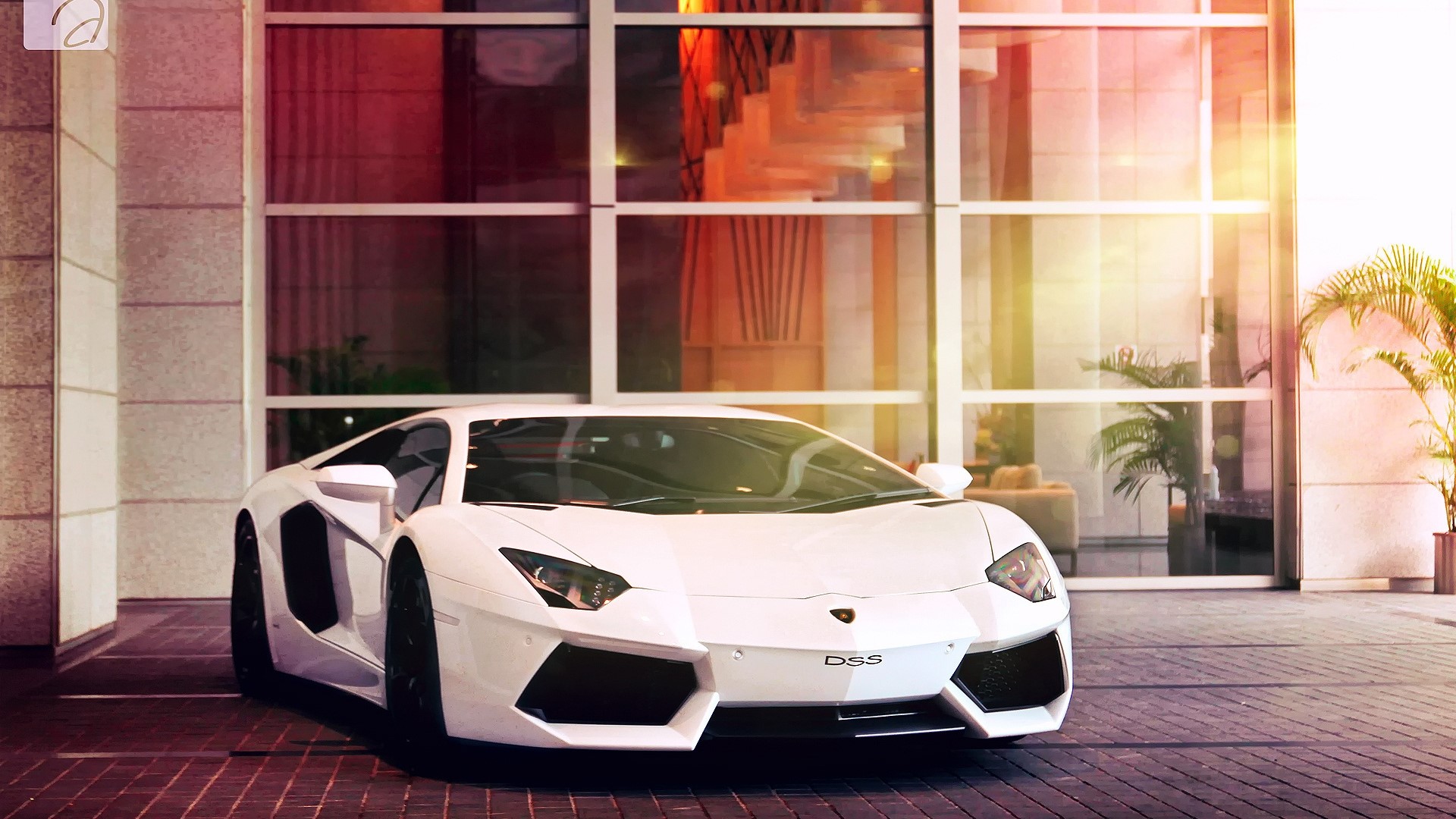 White Lamborghini Aventador LP 700-4 HD Wallpaper