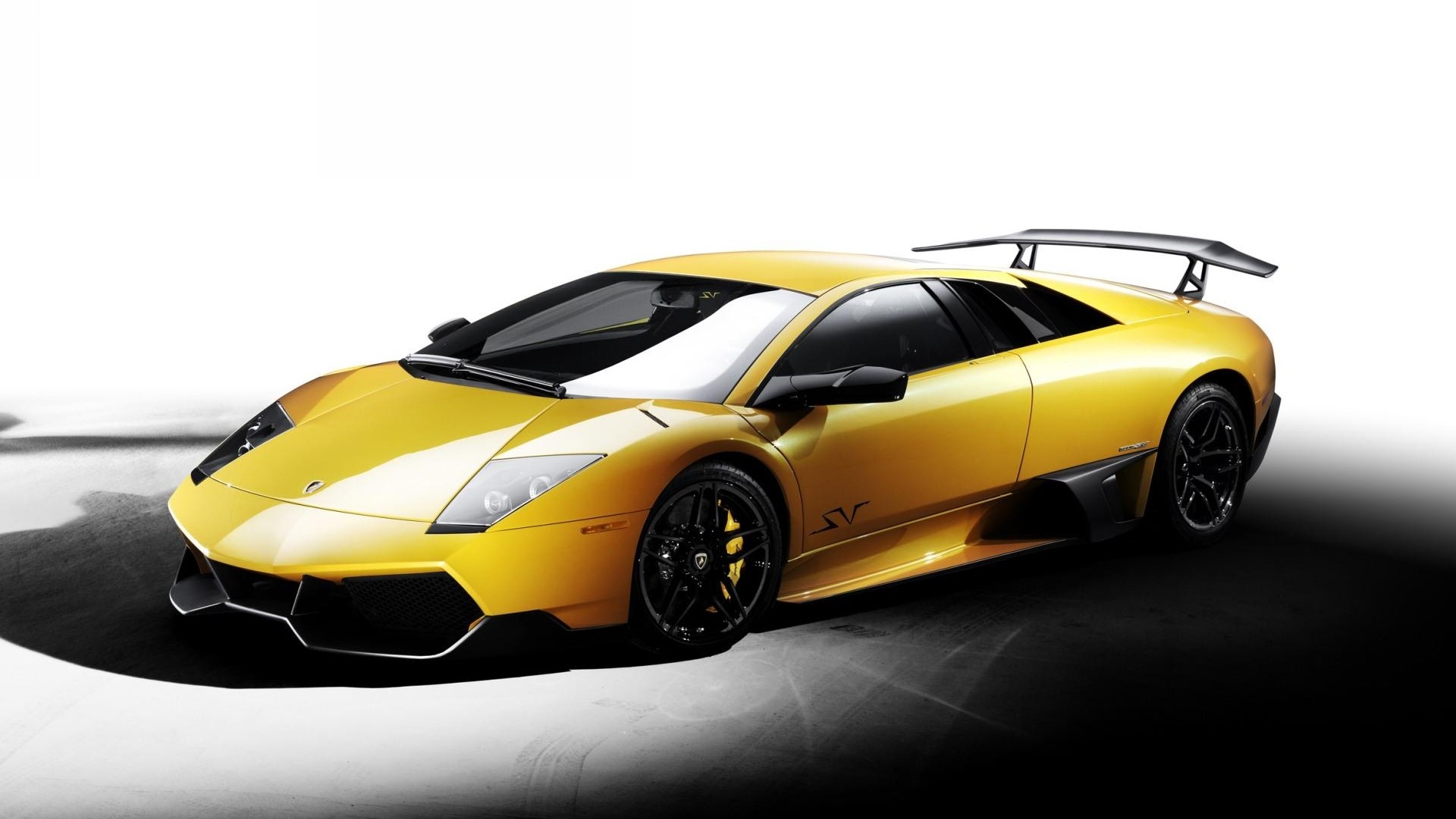 Yellow Lamborghini Murcielago LP670-4 SV HD Wallpaper