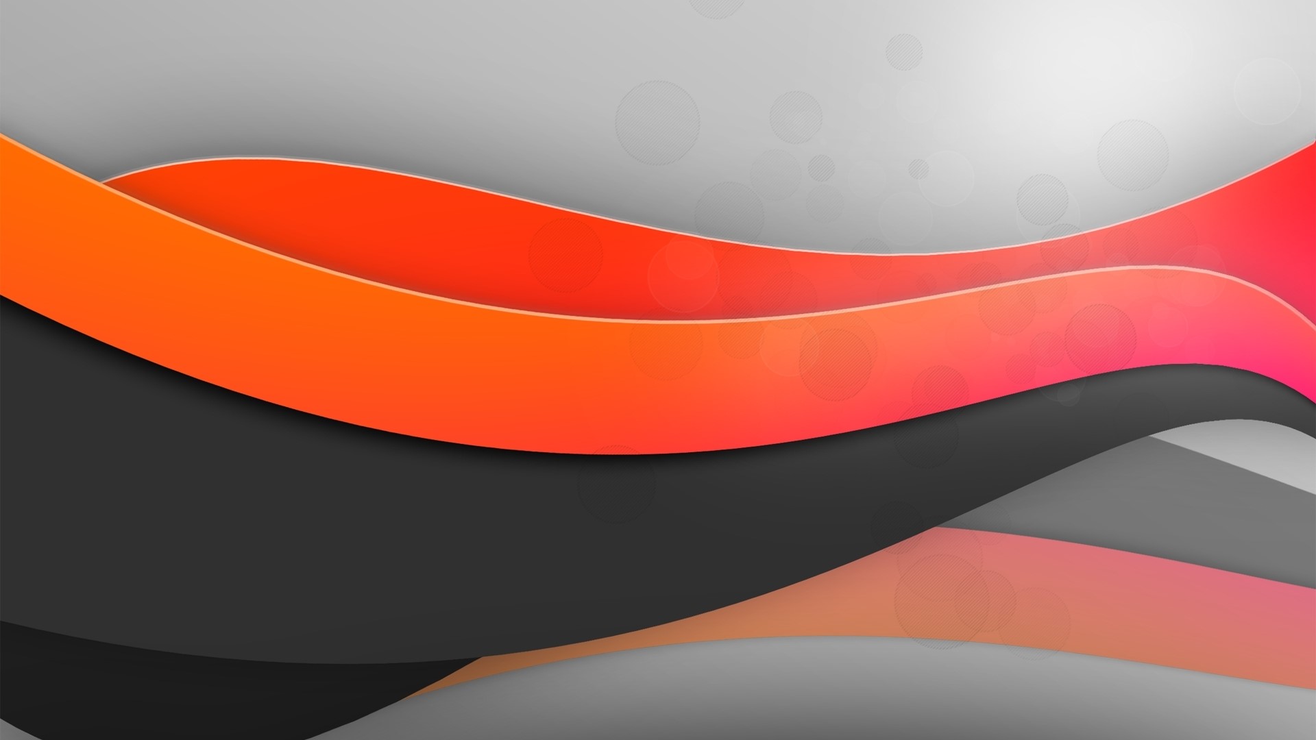 Abstract Orange and Gray Waves HD Wallpaper