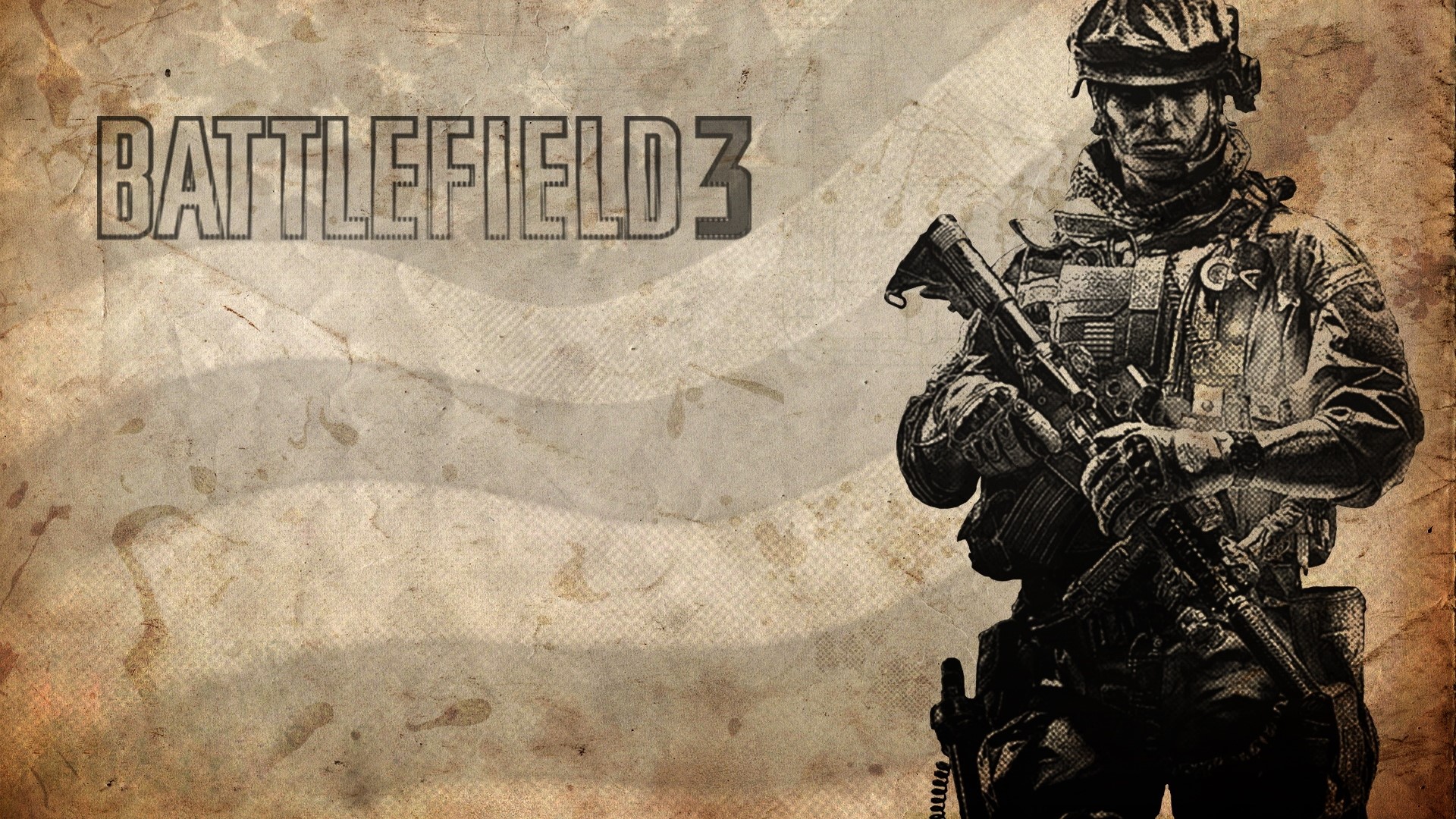 Battlefield 3 soldier with US flag HD Wallpaper