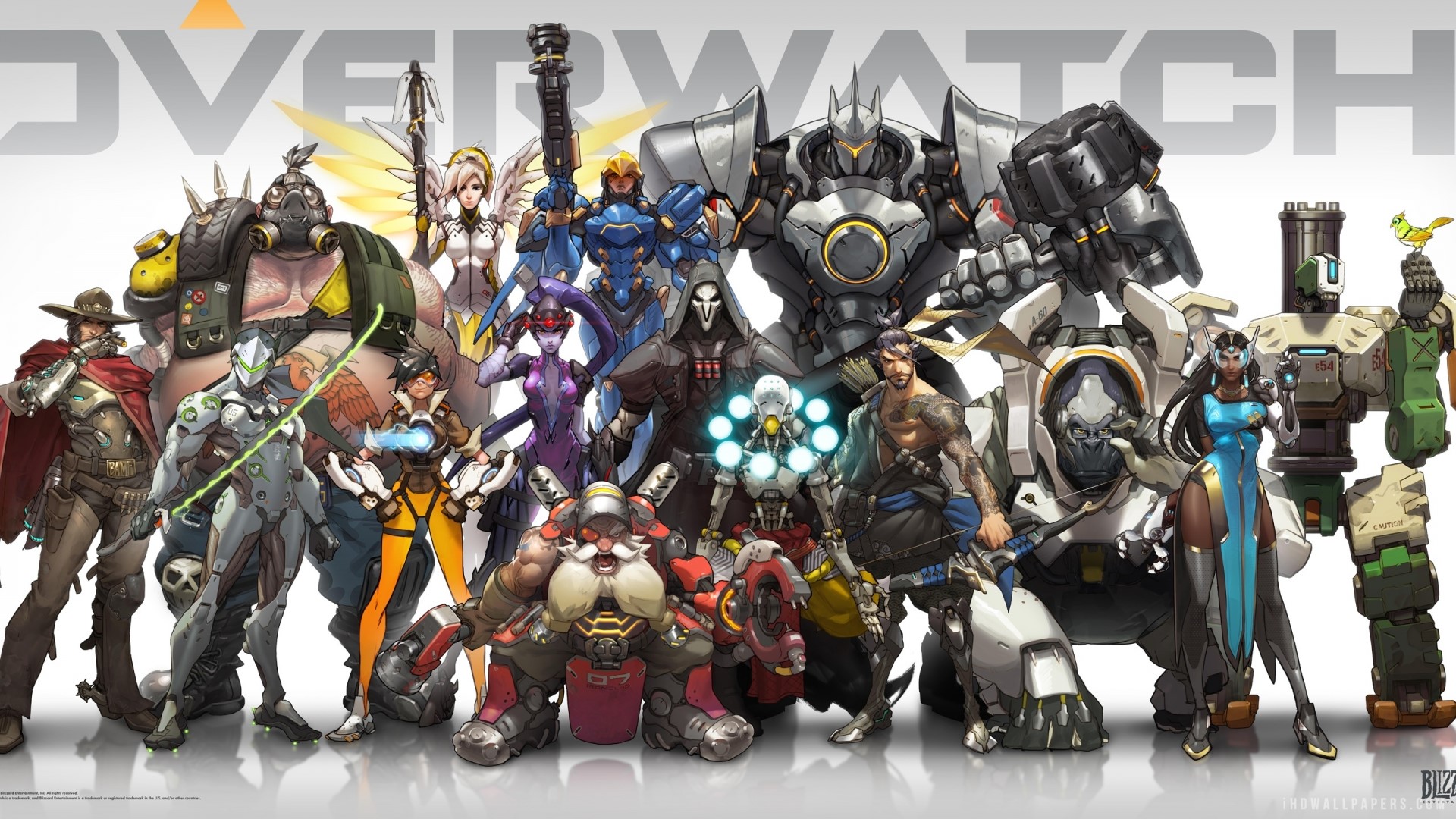Overwatch characters standing together HD Wallpaper