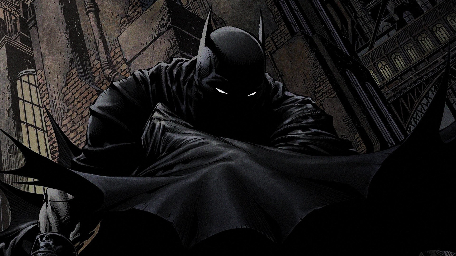 Batman in Dark Gotham City HD Wallpaper