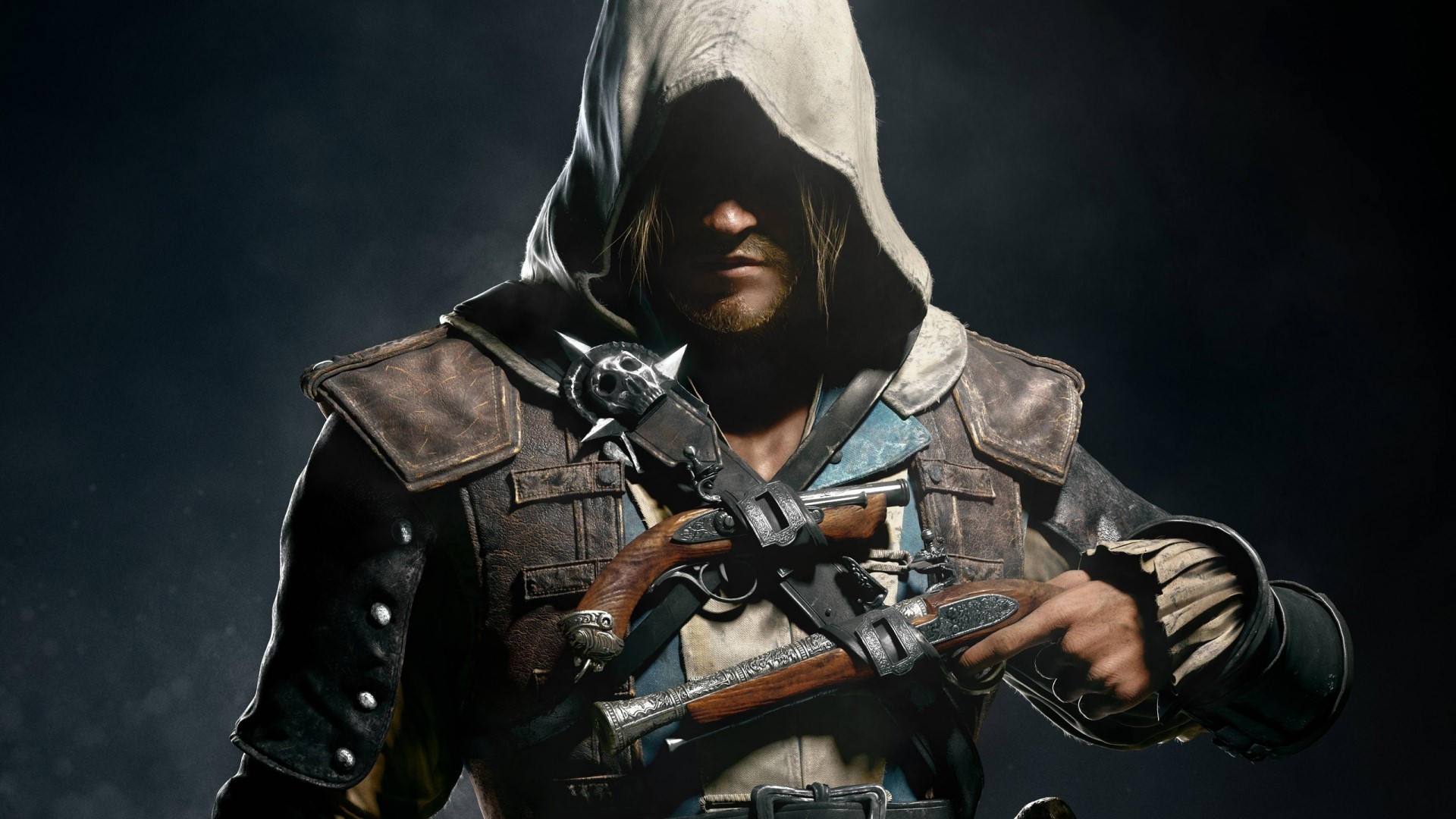 Assassin's Creed character with flintlock pistols HD Wallpaper