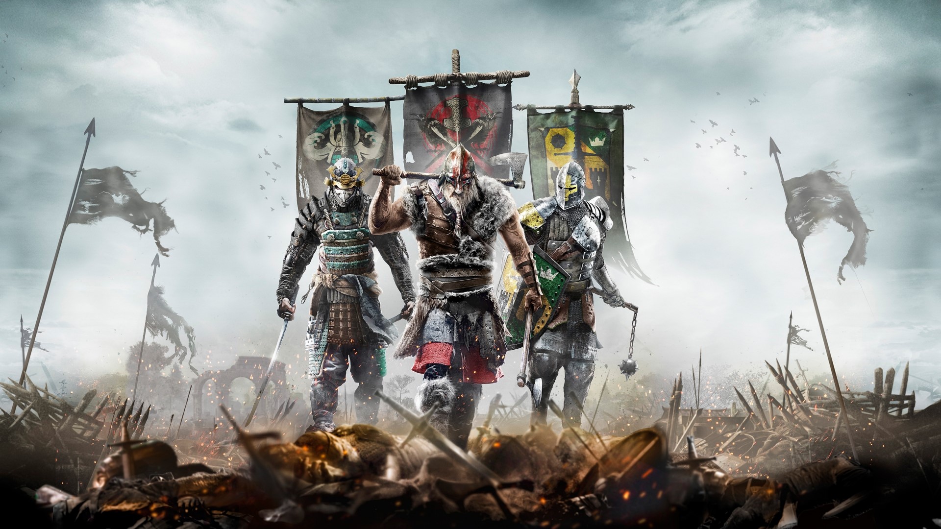 For Honor video game characters with banners HD Wallpaper