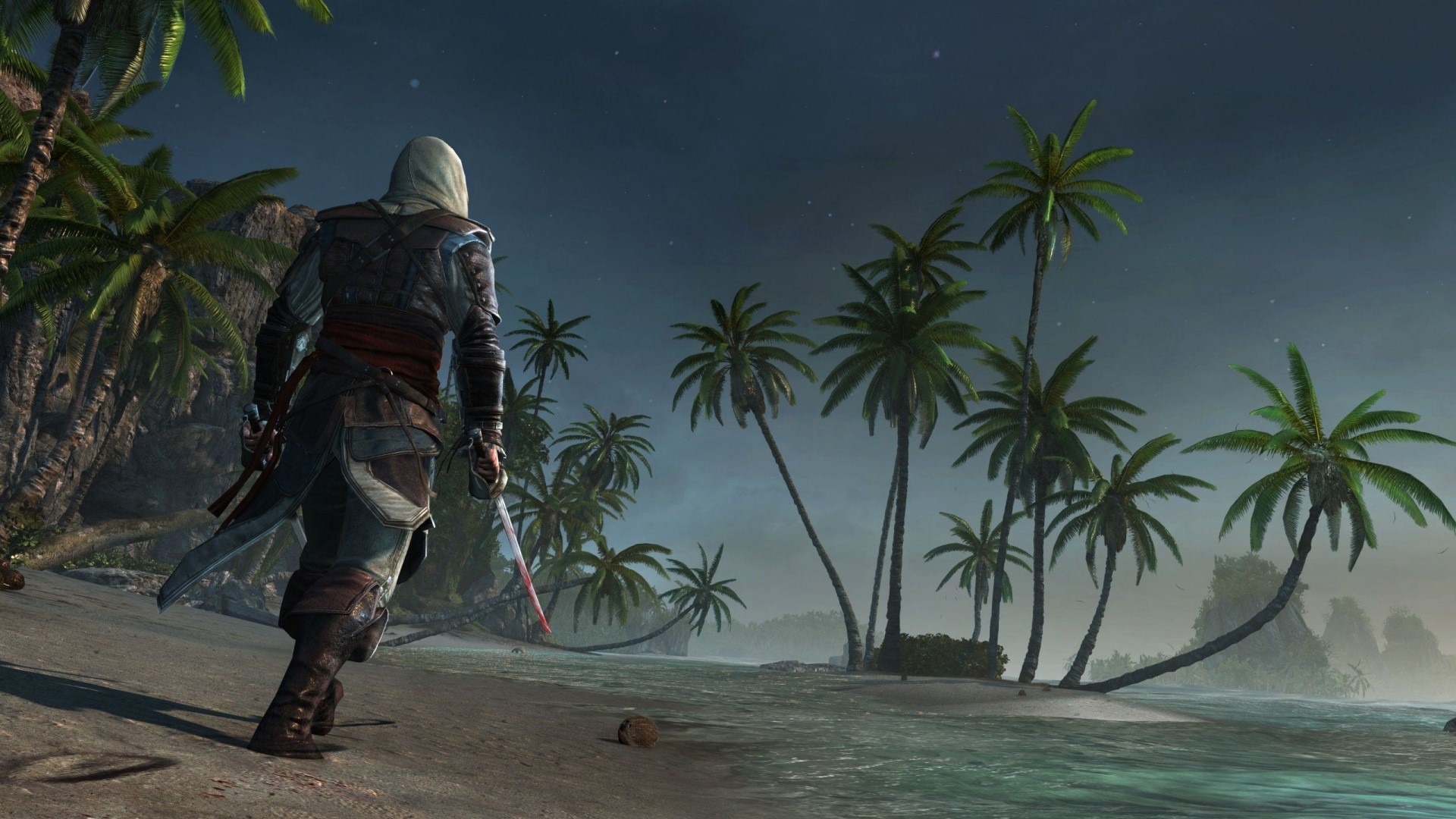 Edward Kenway from Assassins Creed on a beach HD Wallpaper