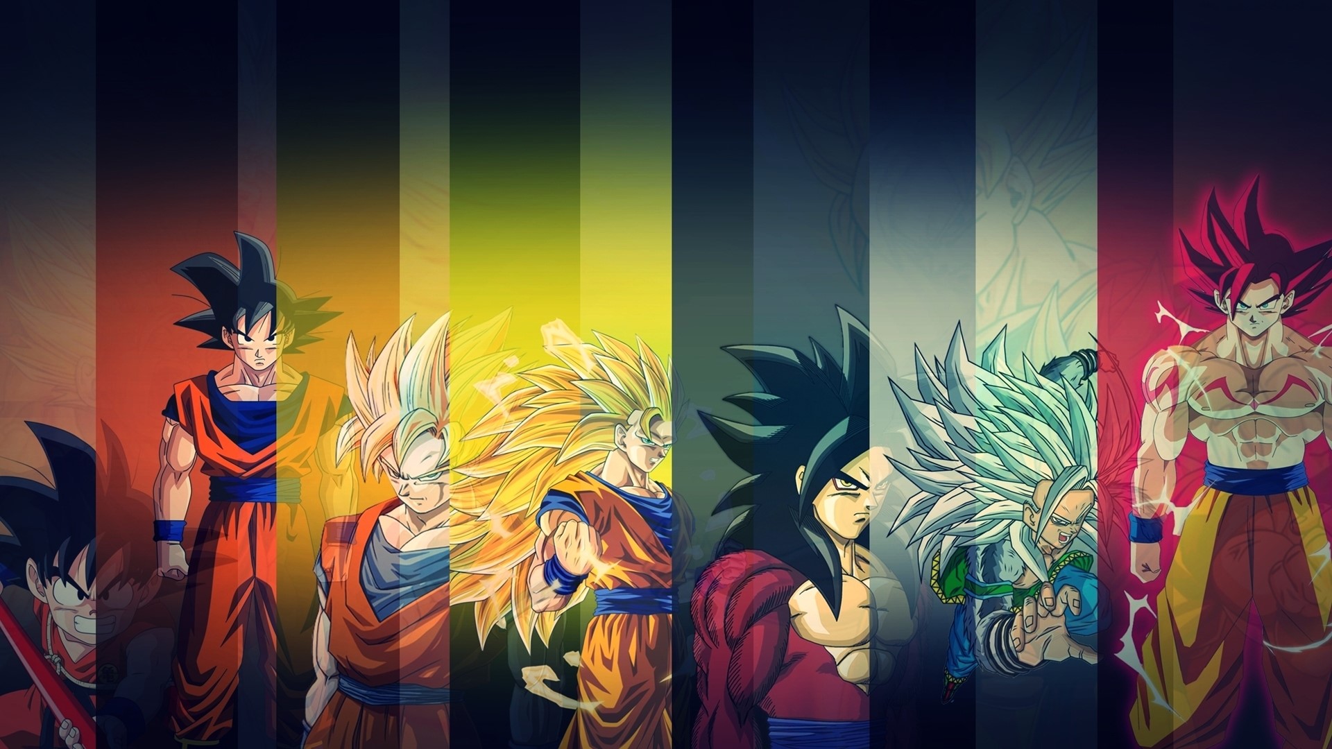 Goku from Dragon Ball Z transformations HD Wallpaper