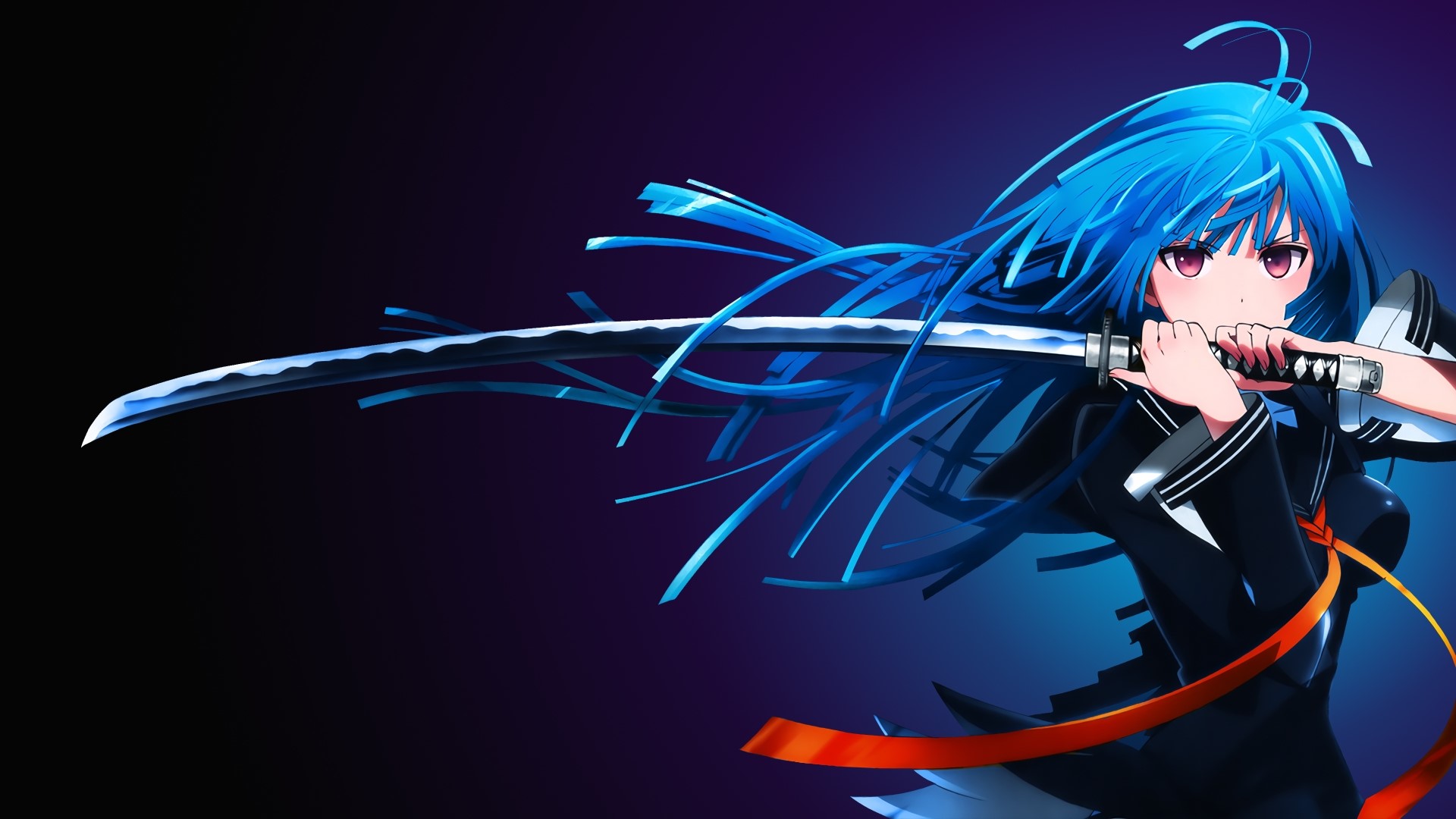 Kisara Tendo with a Katana HD Wallpaper