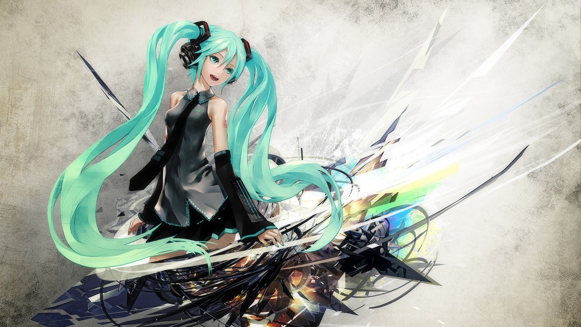Hatsune Miku from Vocaloid HD Wallpaper