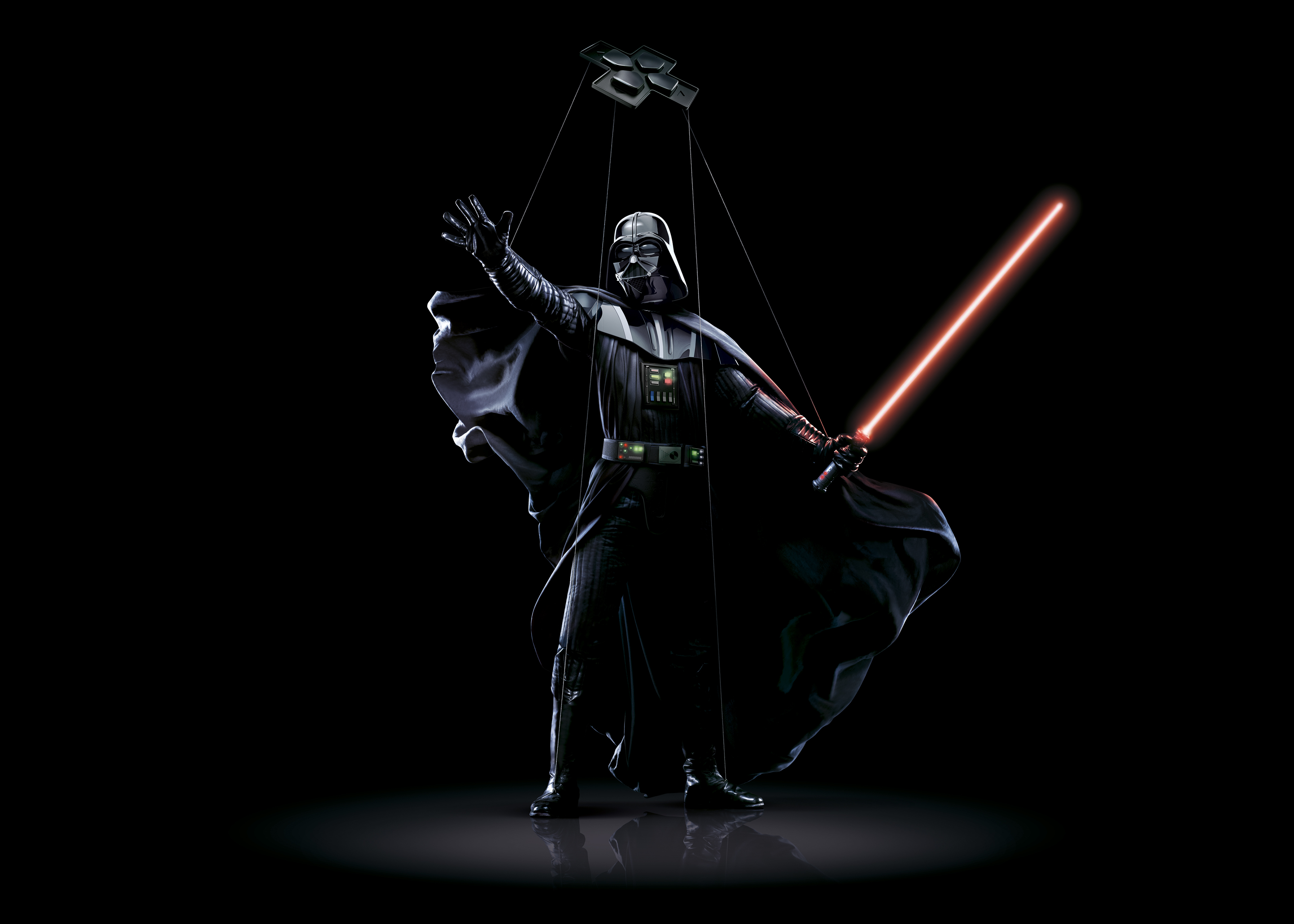 Darth Vader from Star Wars with Lightsaber HD Wallpaper