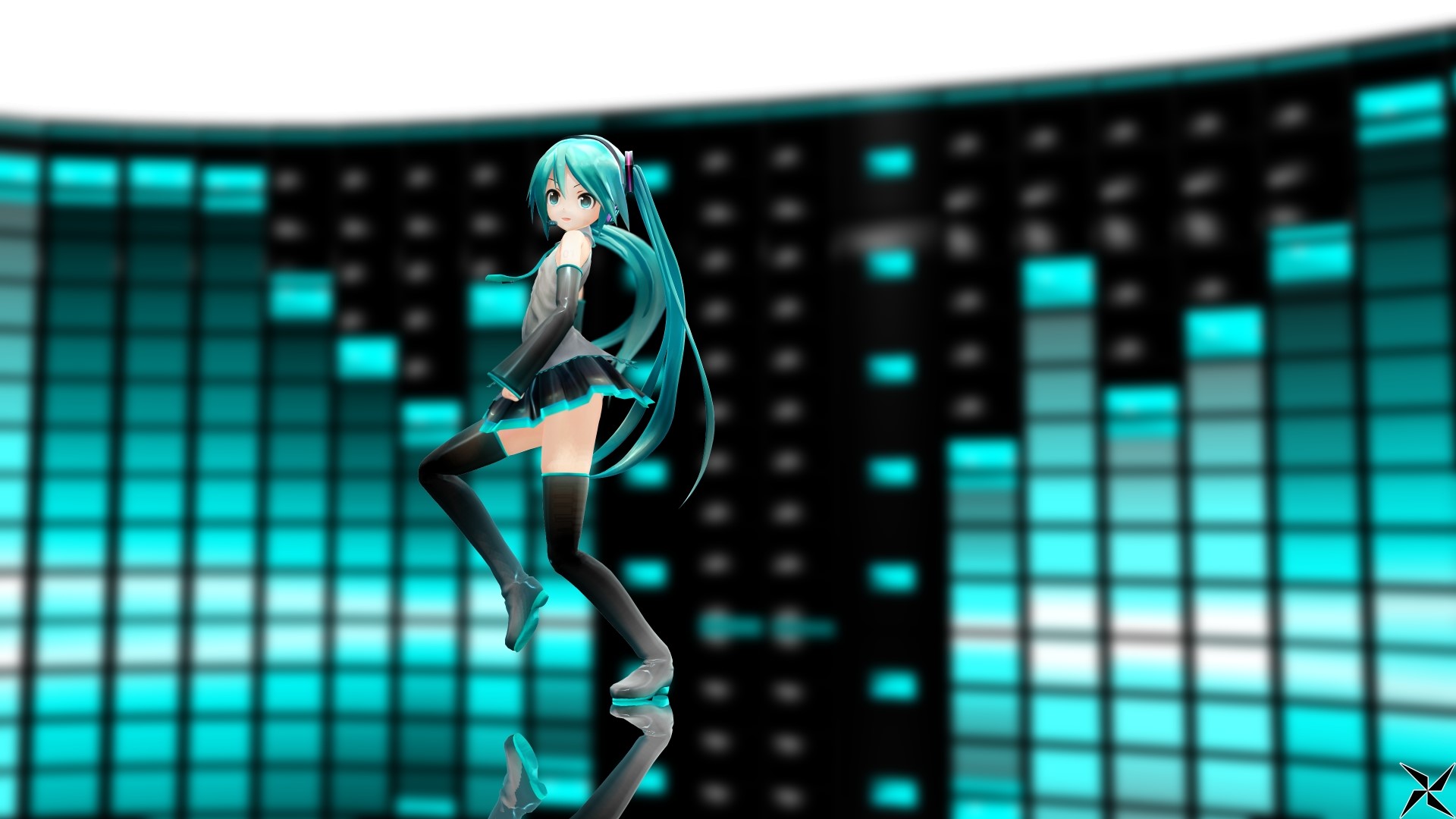 Hatsune Miku from Vocaloid HD Wallpaper