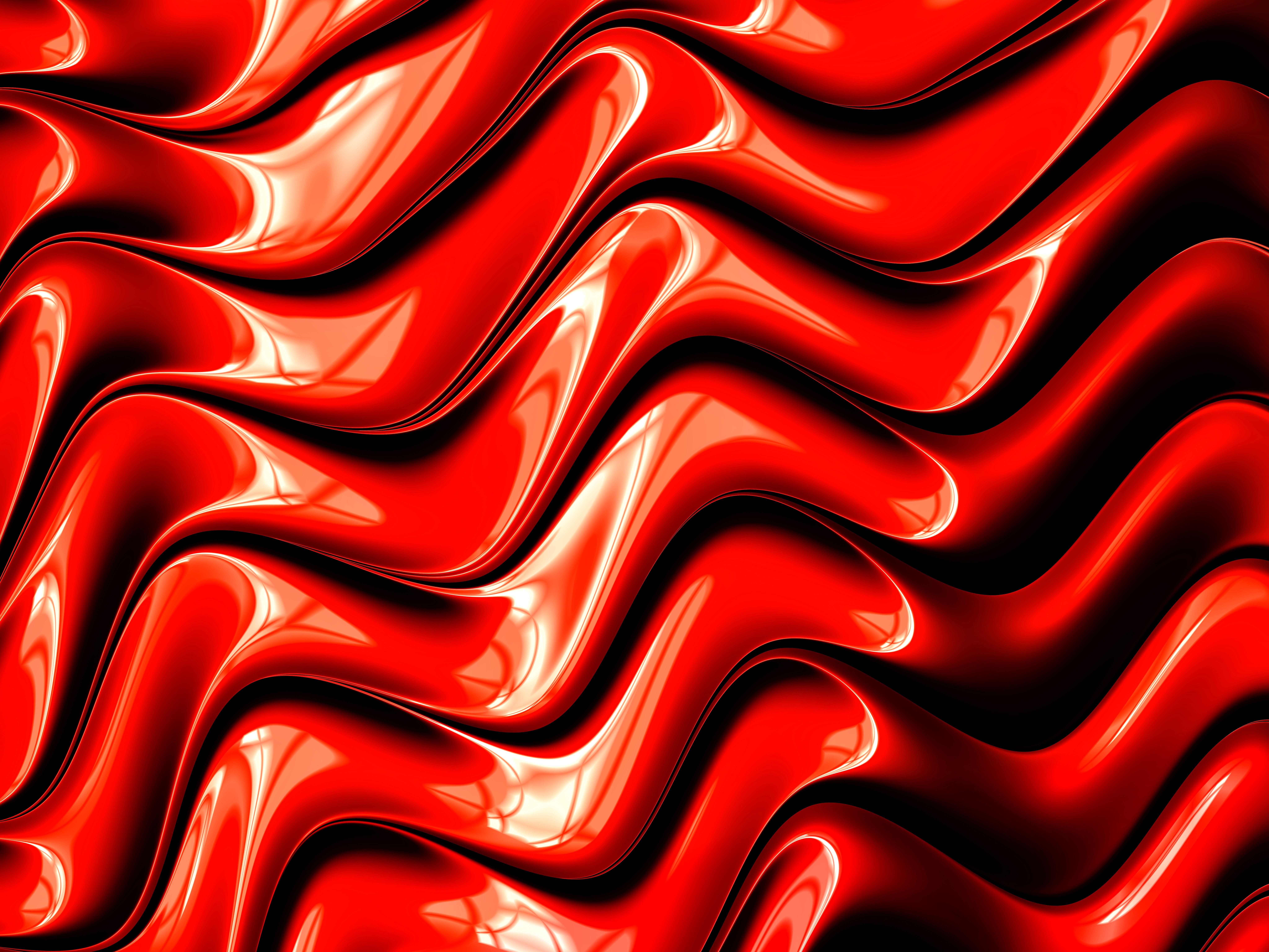 Red Fractal Surface 4K HD Wallpaper