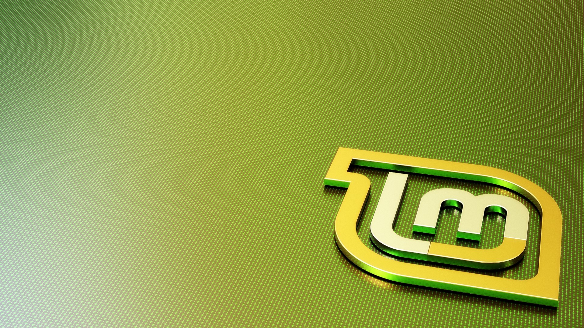 Linux Mint logo on a green textured background HD Wallpaper