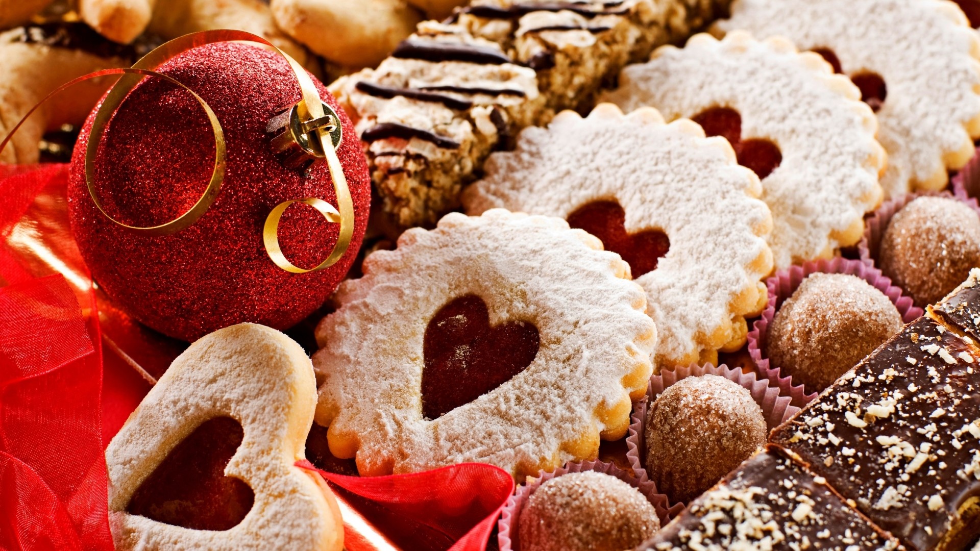 Christmas Cookies and Ornaments HD Wallpaper