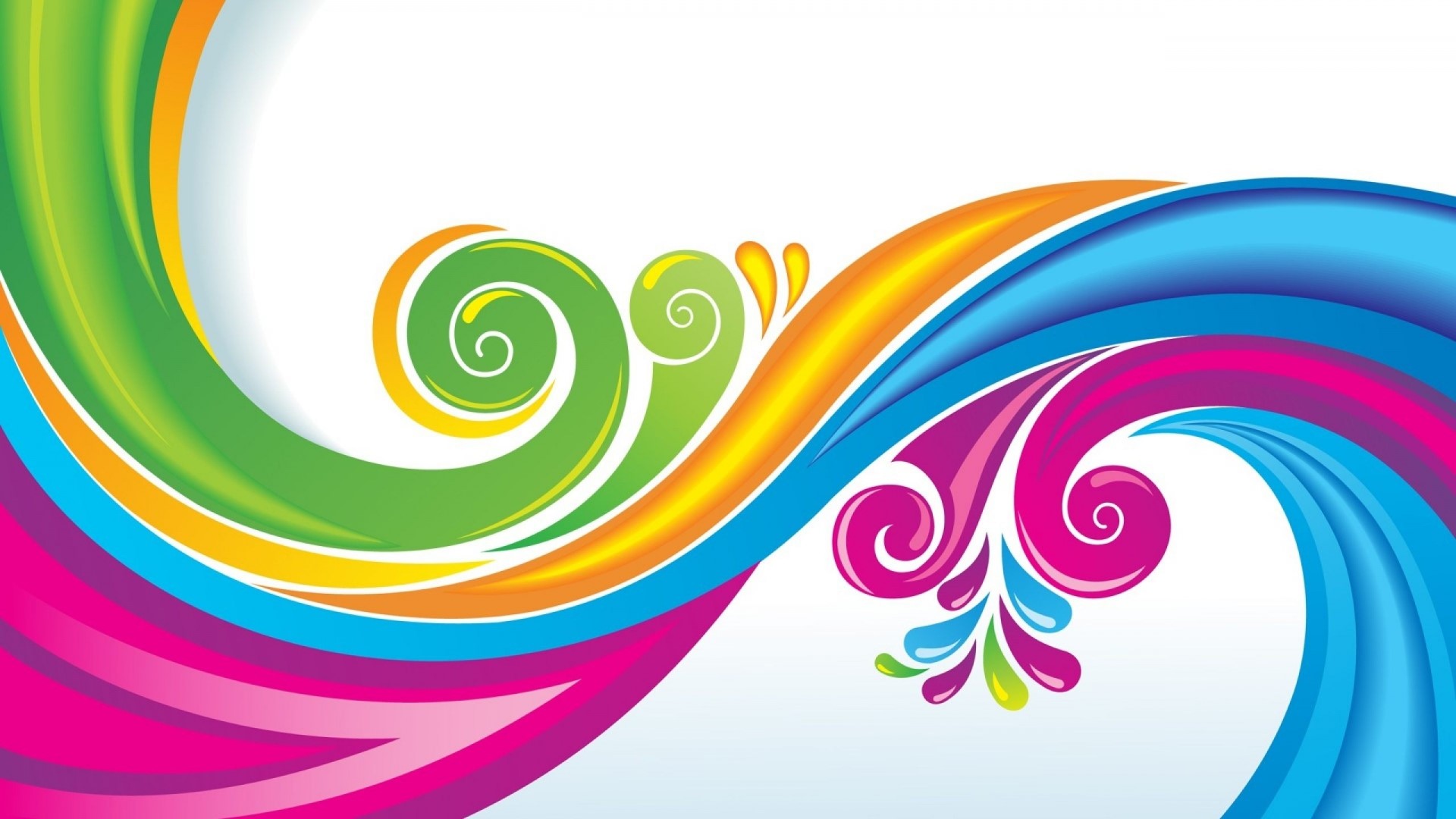 Colorful abstract swirl vector art HD Wallpaper