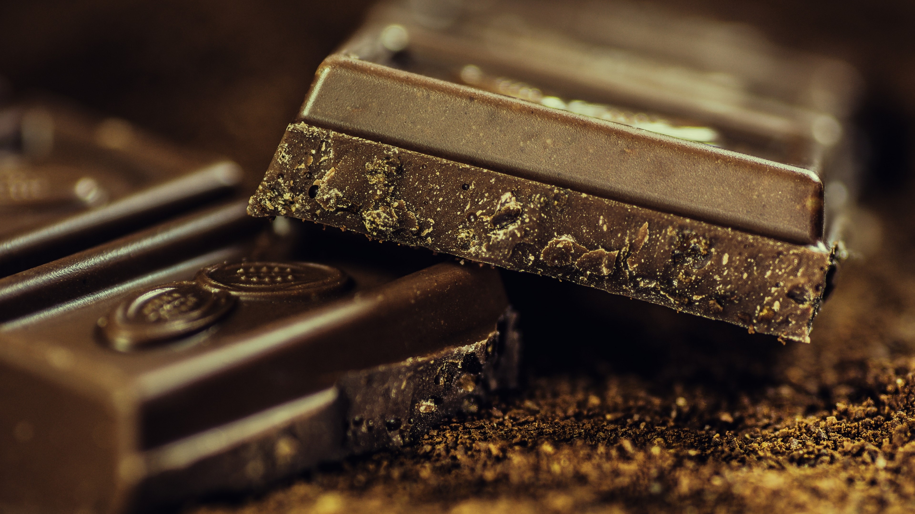 Dark Chocolate Close Up HD Wallpaper