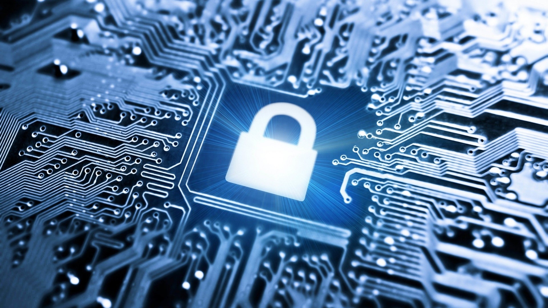 Digital Security Lock on Circuit Board HD Wallpaper