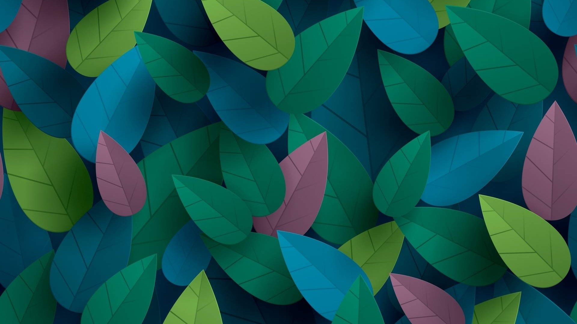 Vector Leaves Art HD Wallpaper
