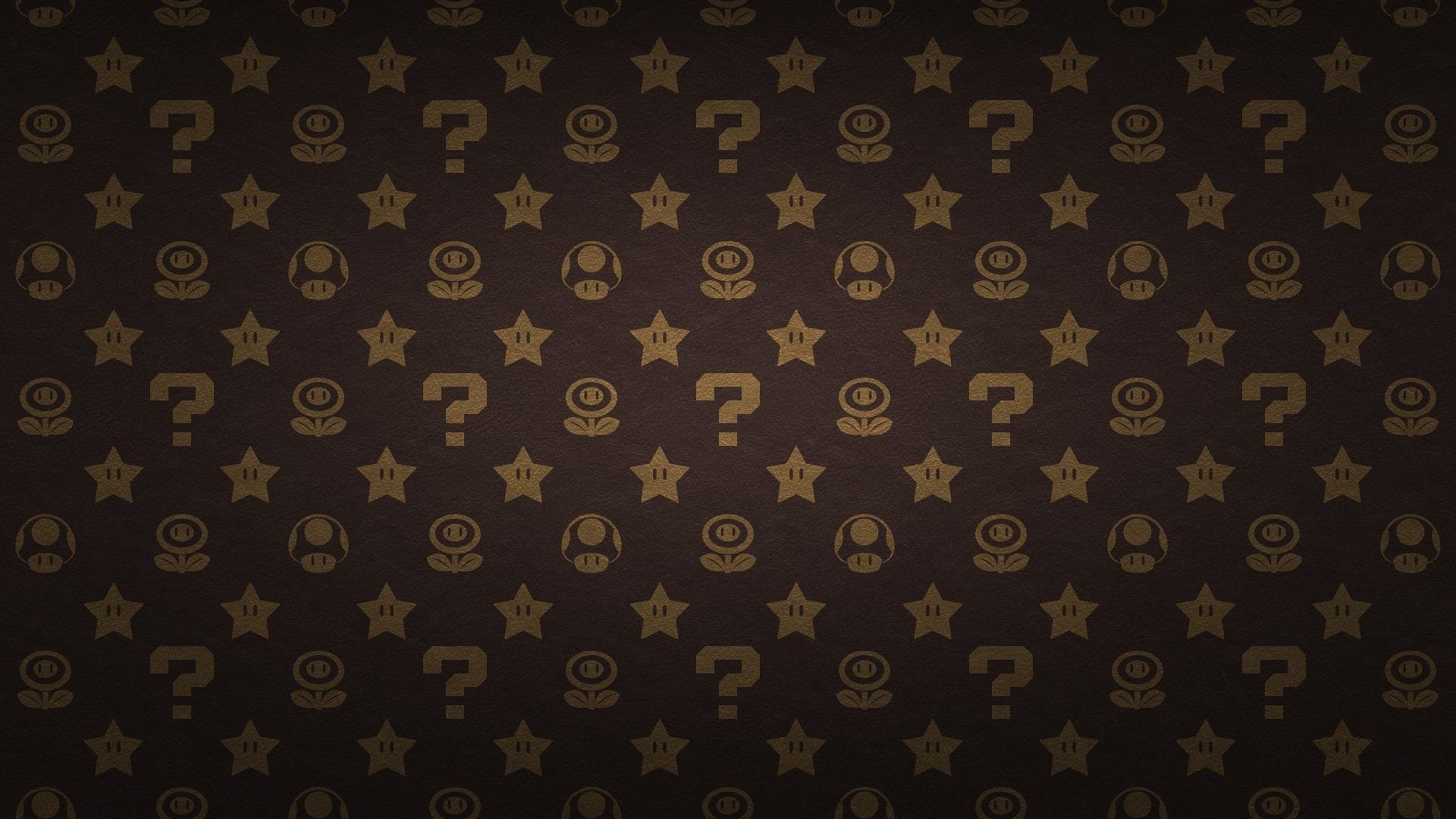Mario Icons Pattern HD Wallpaper