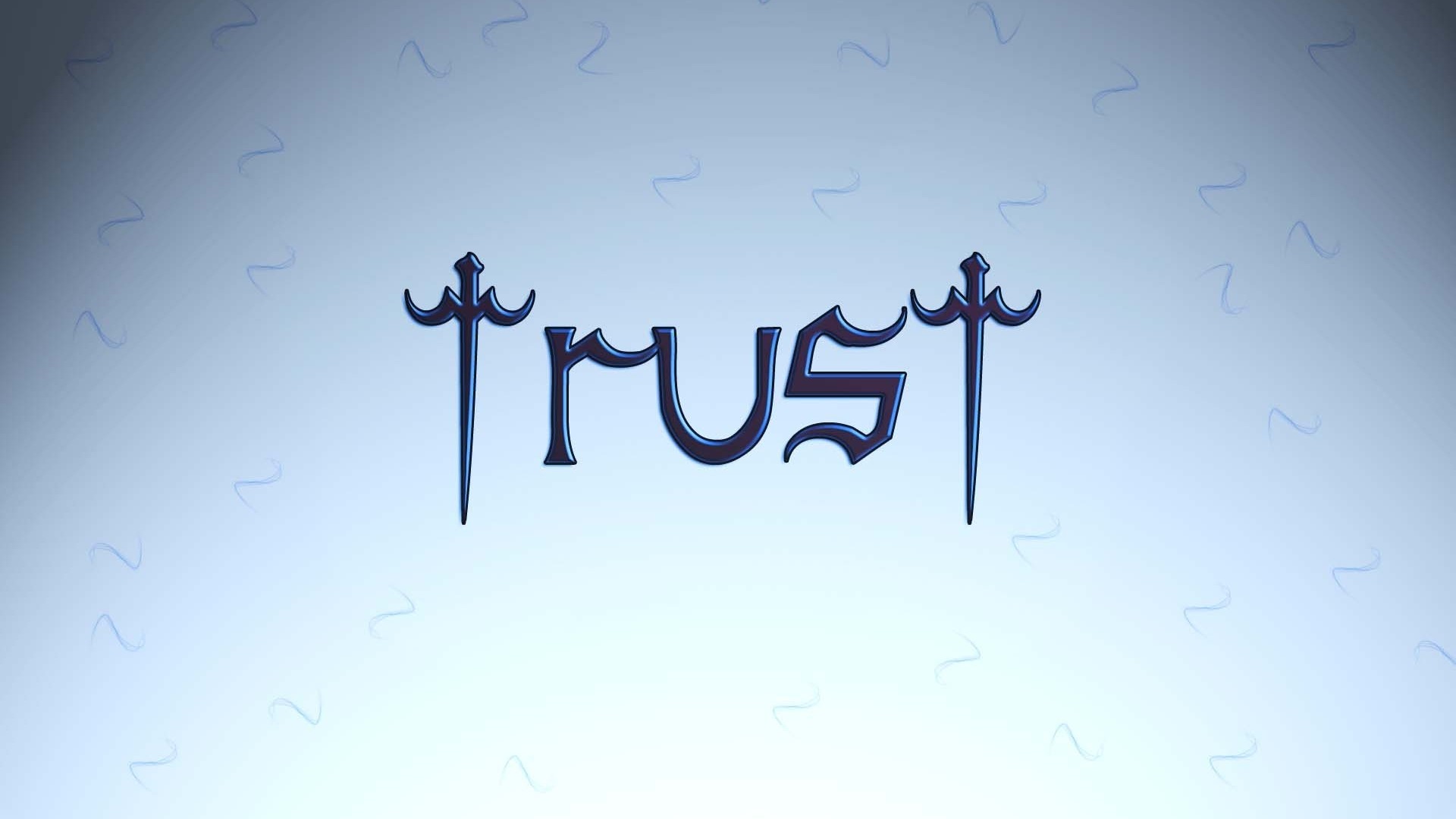 Trust logo with sword elements HD Wallpaper