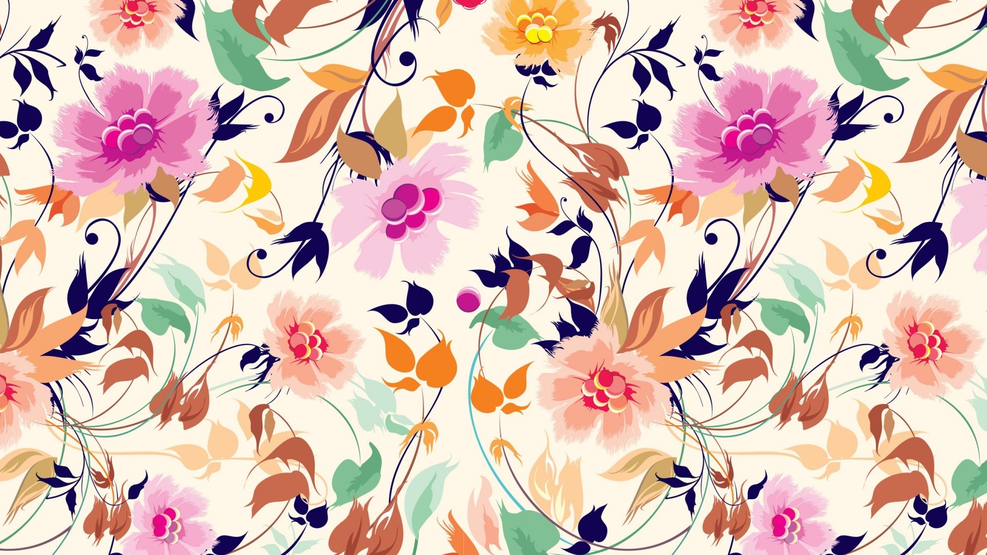 Floral Art Background HD Wallpaper