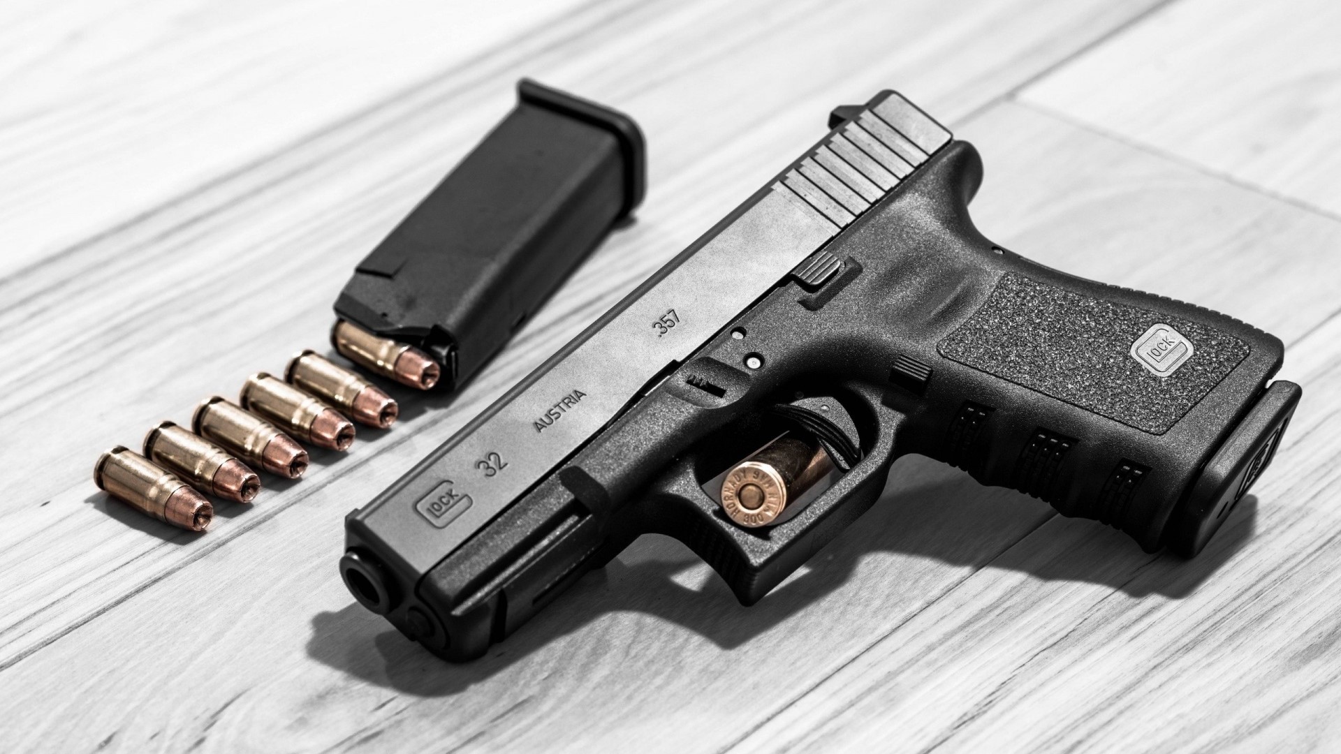 Glock 32 Pistol with Ammunition HD Wallpaper