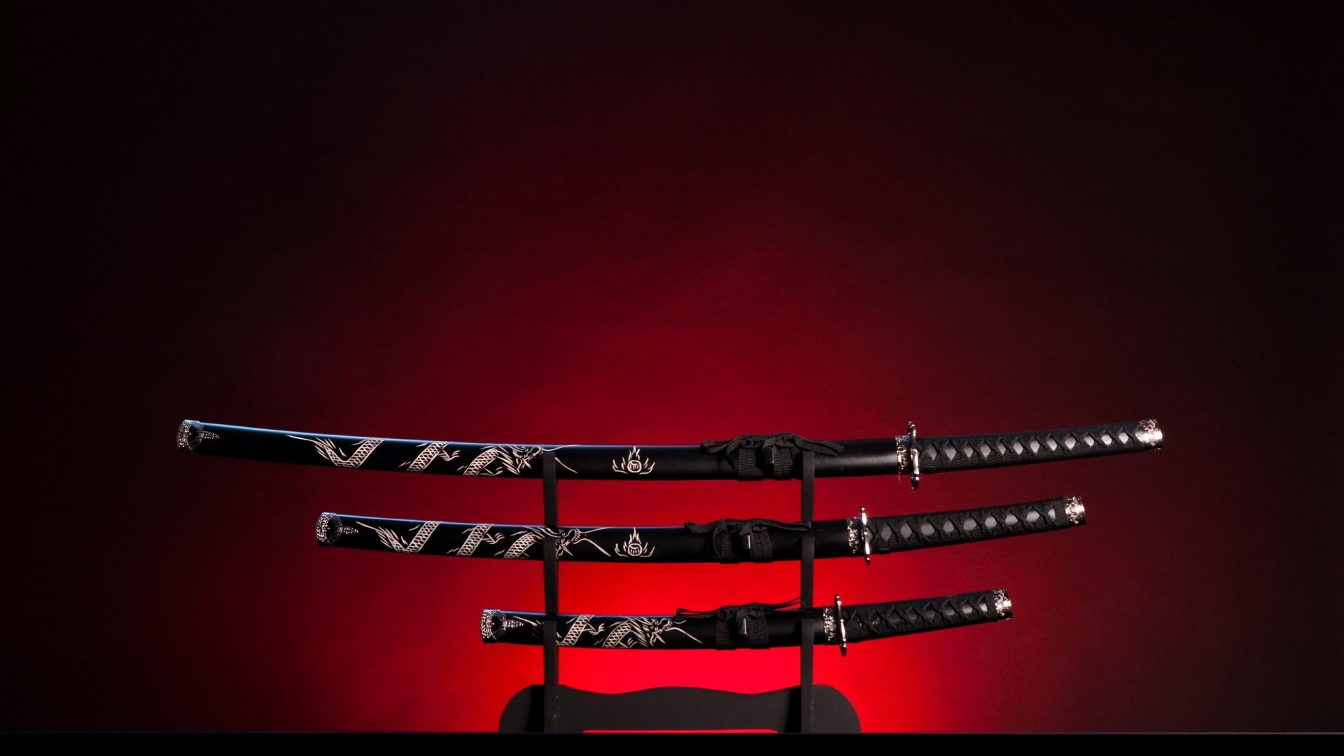 Japanese Swords on Display HD Wallpaper