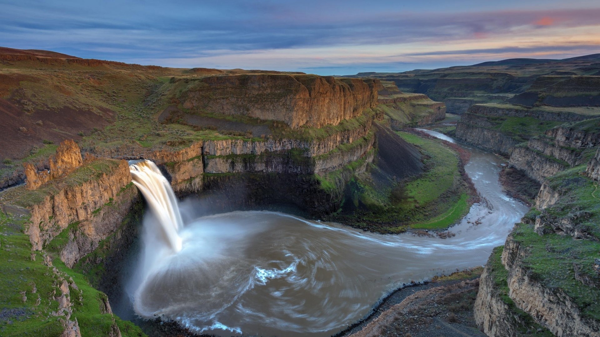Palouse Falls State Park Waterfall HD Wallpaper