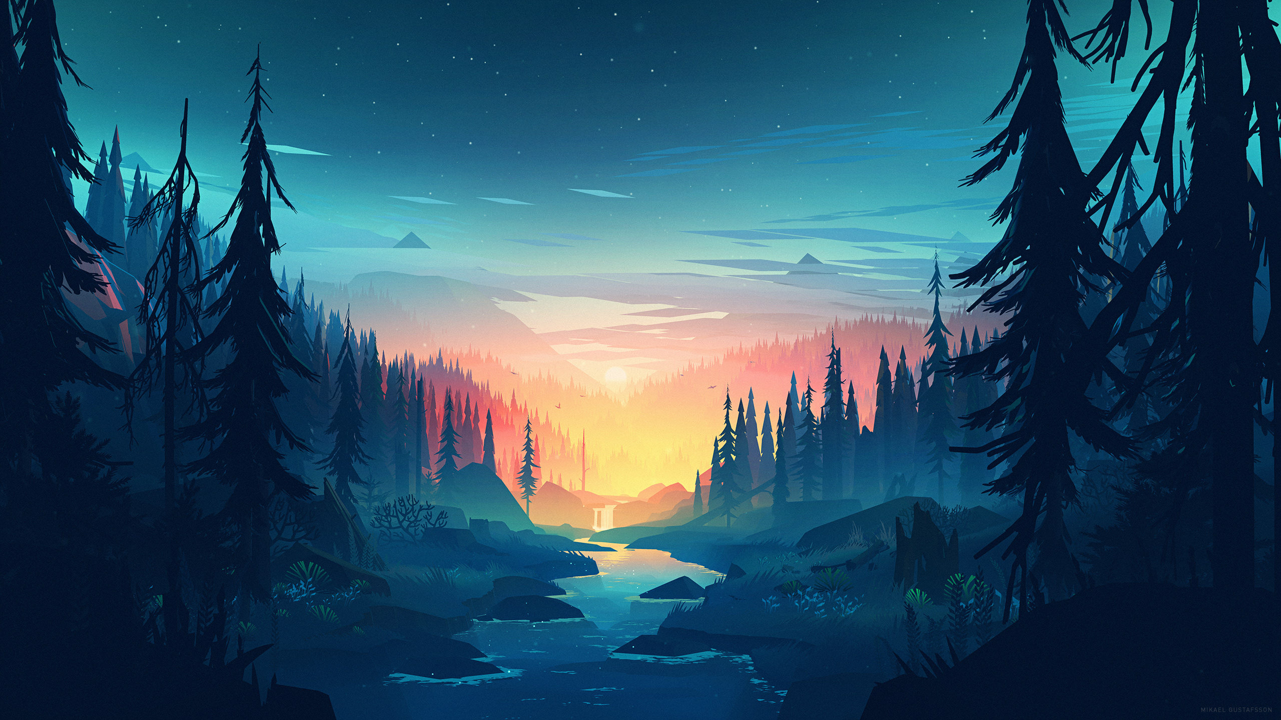 Minimal, Forest, Memory HD Wallpaper