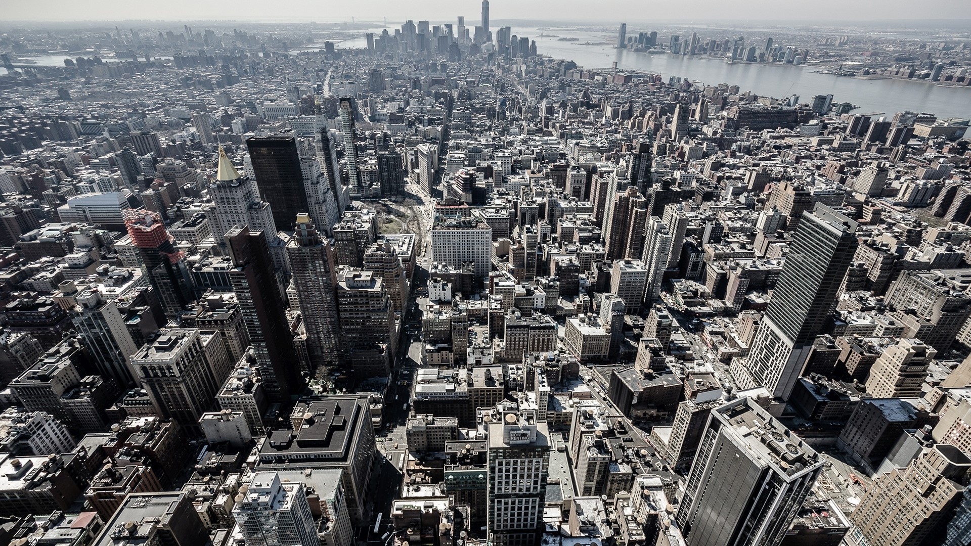 New York City Aerial View from Empire State Building HD Wallpaper