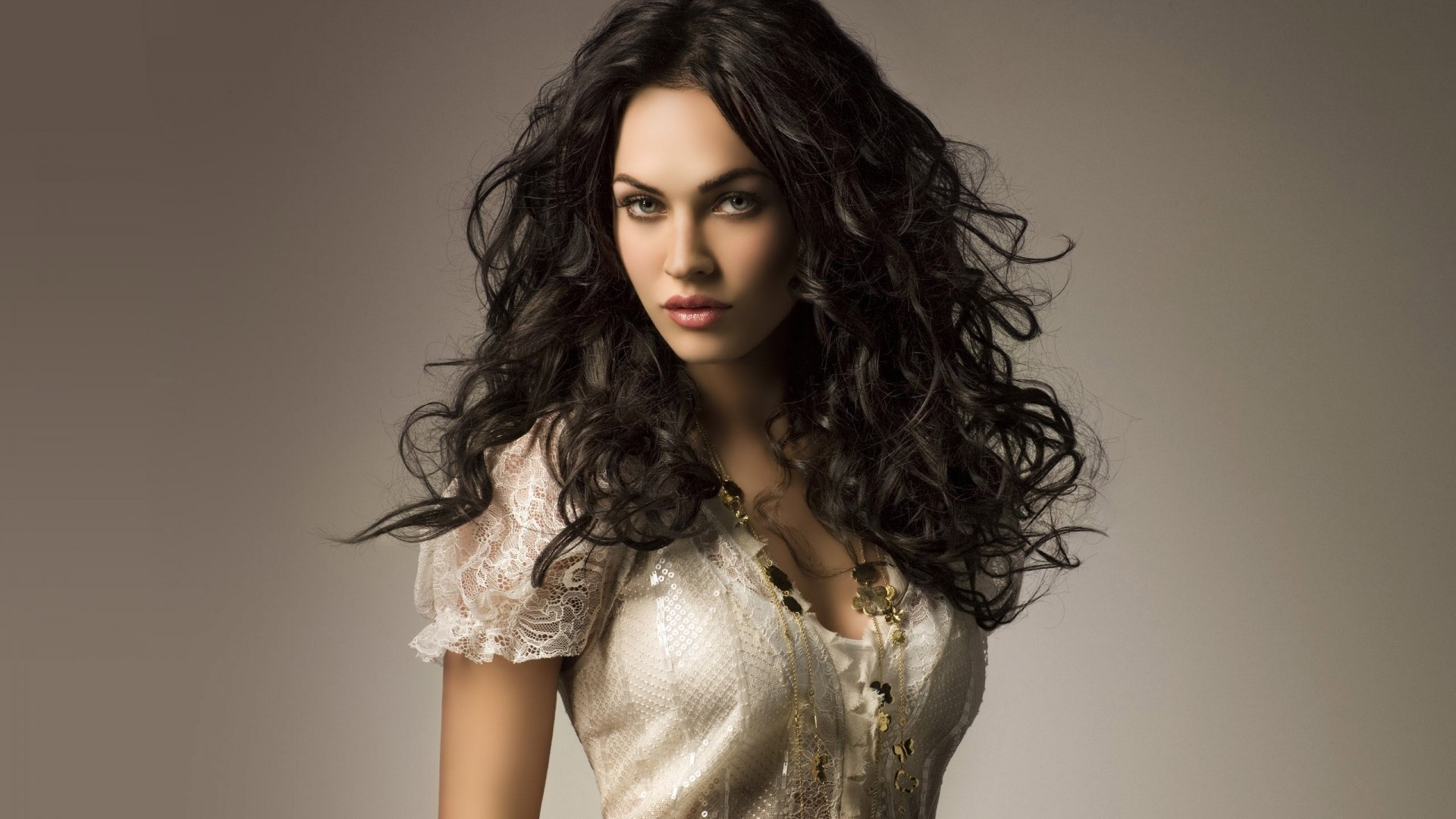 Megan Fox with Curly Hair HD Wallpaper