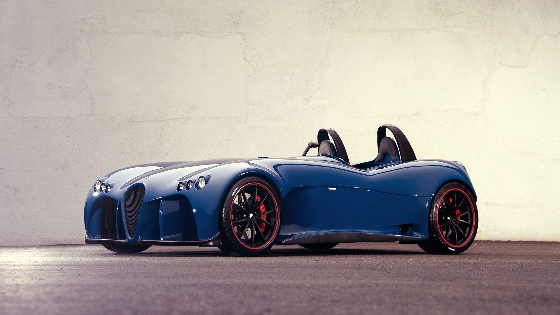 Blue Wiesmann Roadster Convertible HD Wallpaper