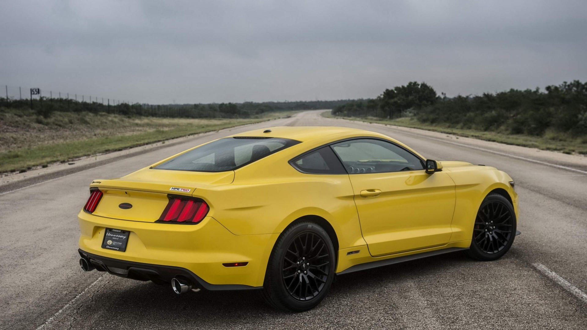 Yellow Hennessey Mustang on a Road HD Wallpaper