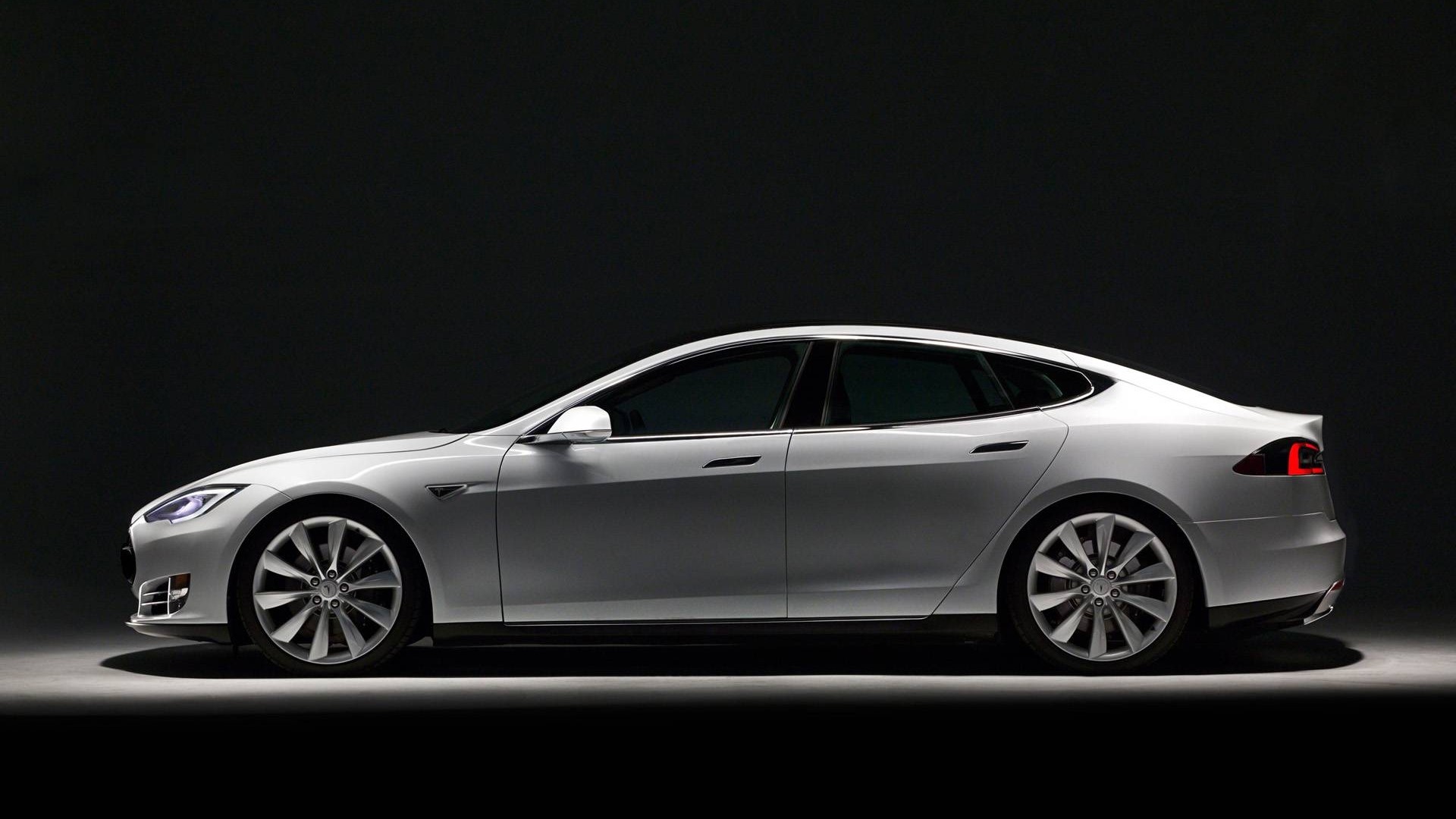 White Tesla Model S Sedan HD Wallpaper