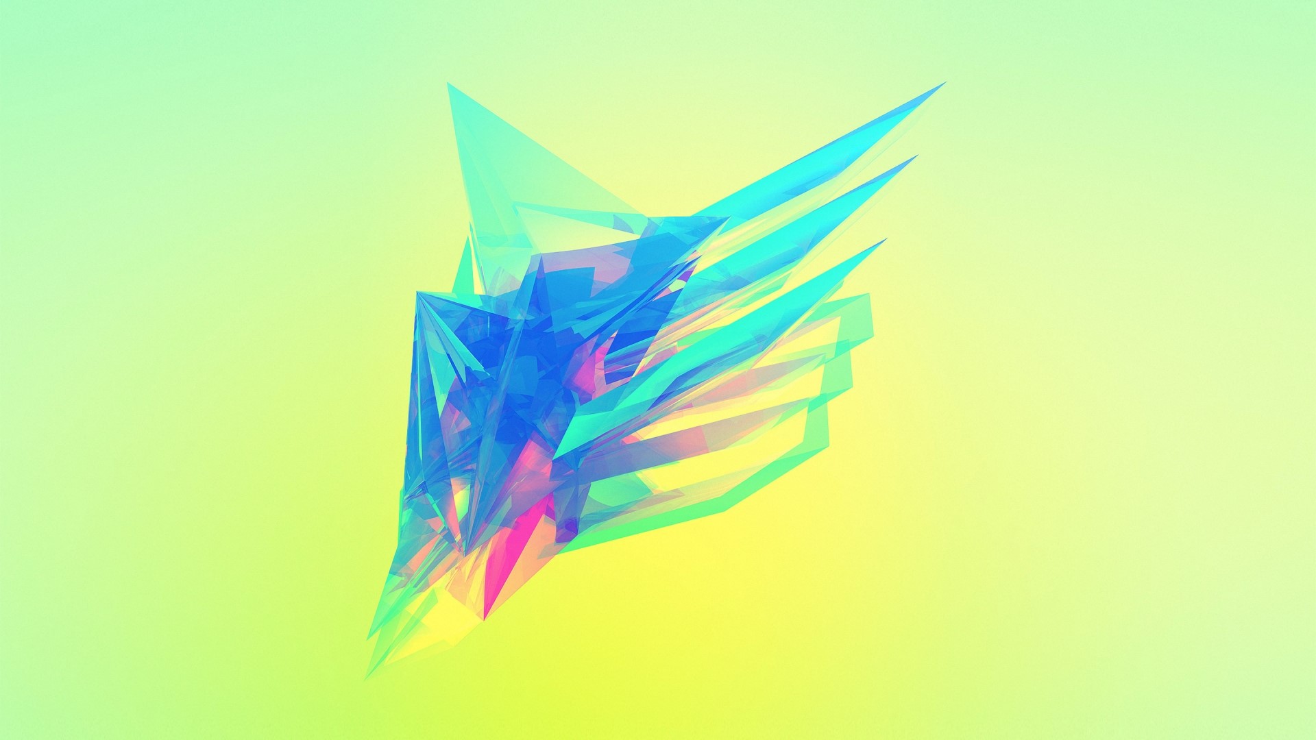 Abstract Geometric Crystal Formation HD Wallpaper
