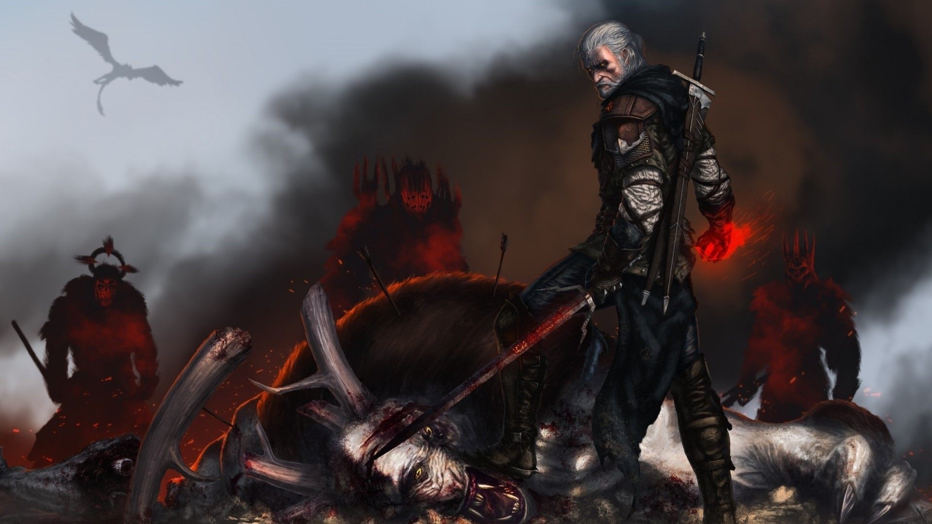 Geralt of Rivia from The Witcher 3 Wild Hunt HD Wallpaper
