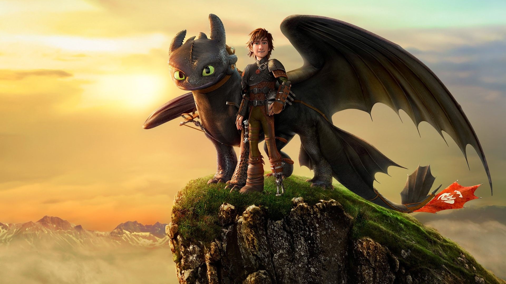Hiccup and Toothless from How to Train Your Dragon 3 HD Wallpaper