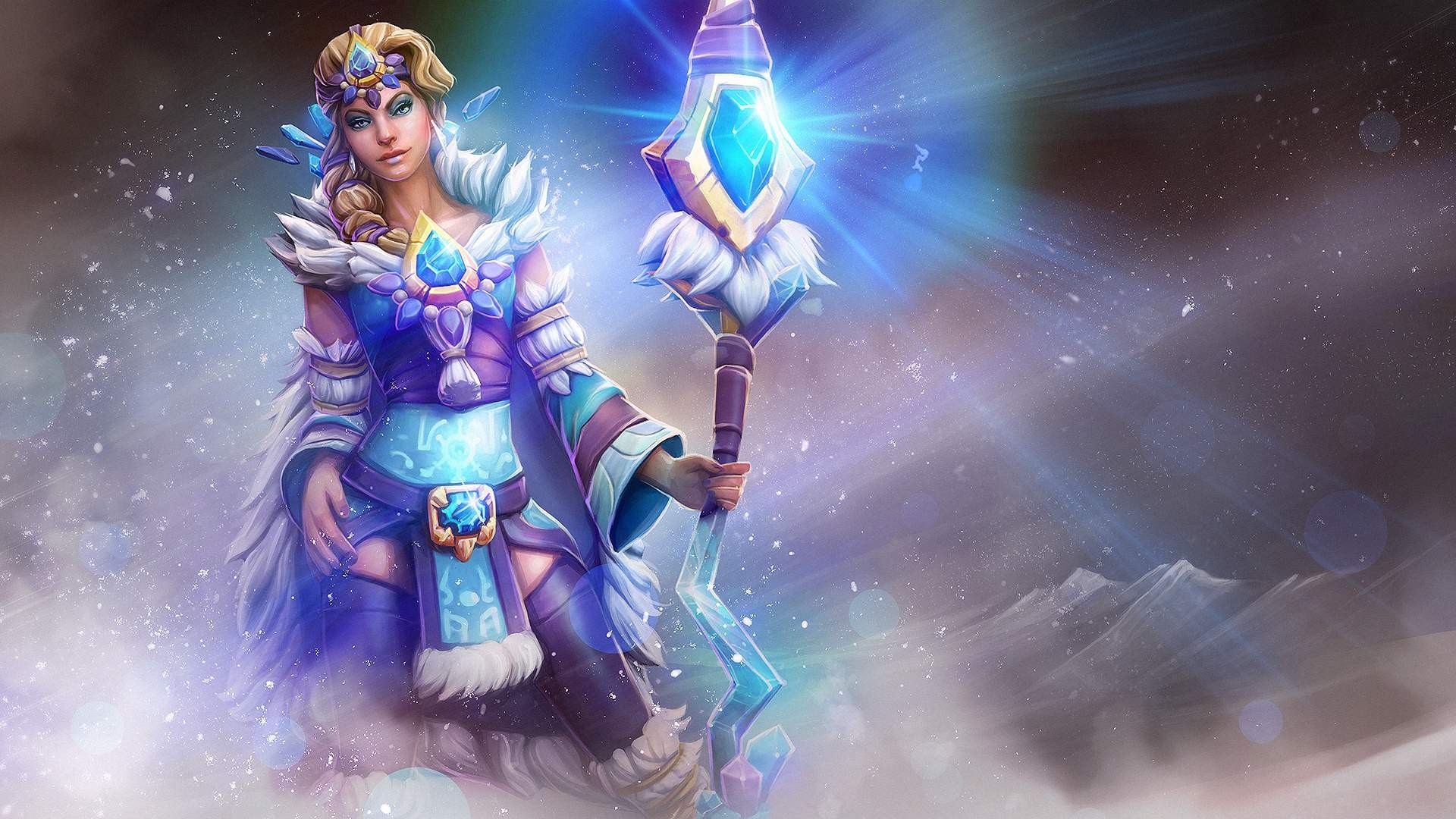 Crystal Maiden from Dota 2 HD Wallpaper