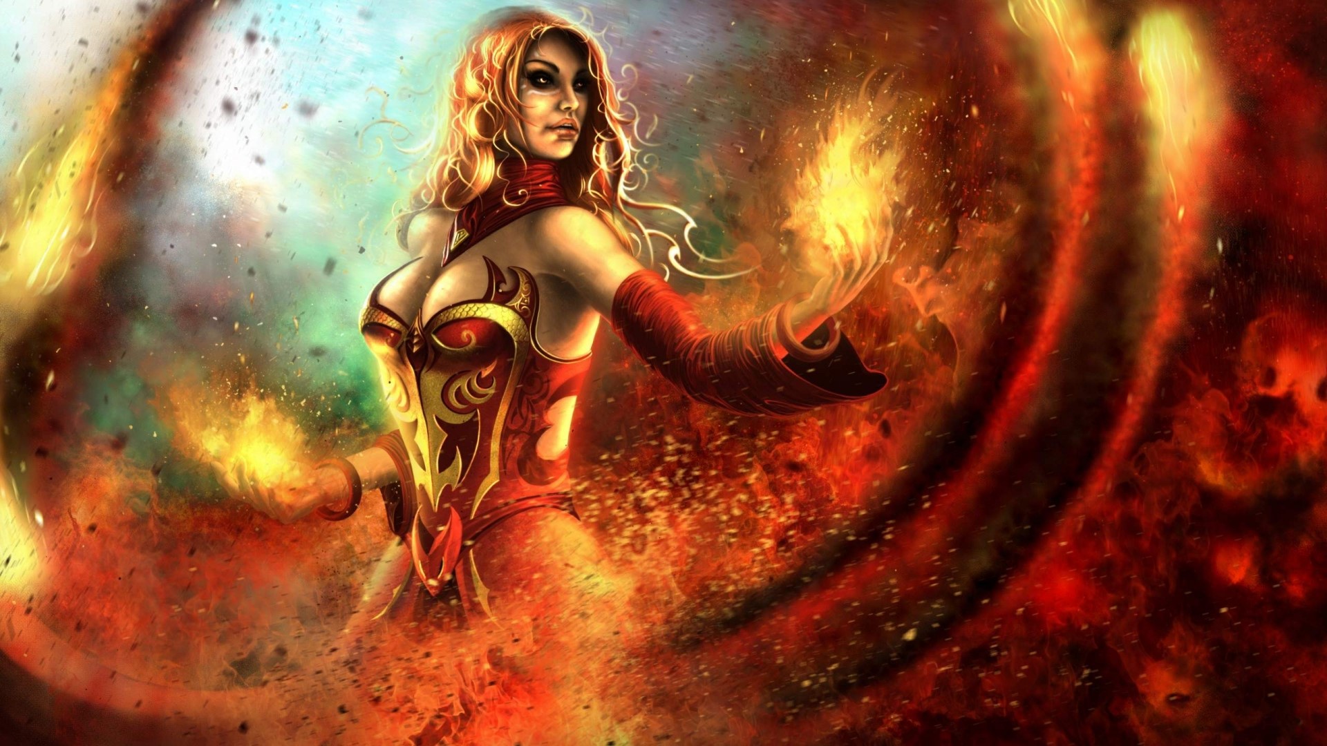 Lina from Dota 2 HD Wallpaper