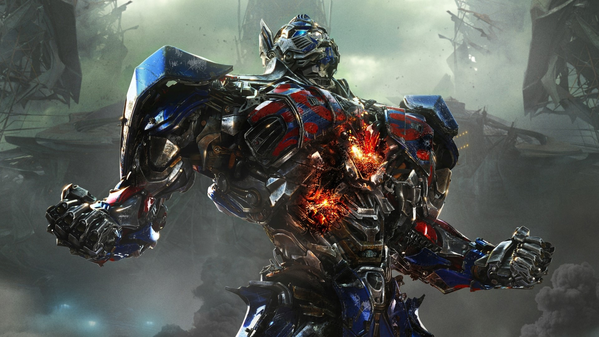 Optimus Prime from Transformers: Age of Extinction Injured HD Wallpaper