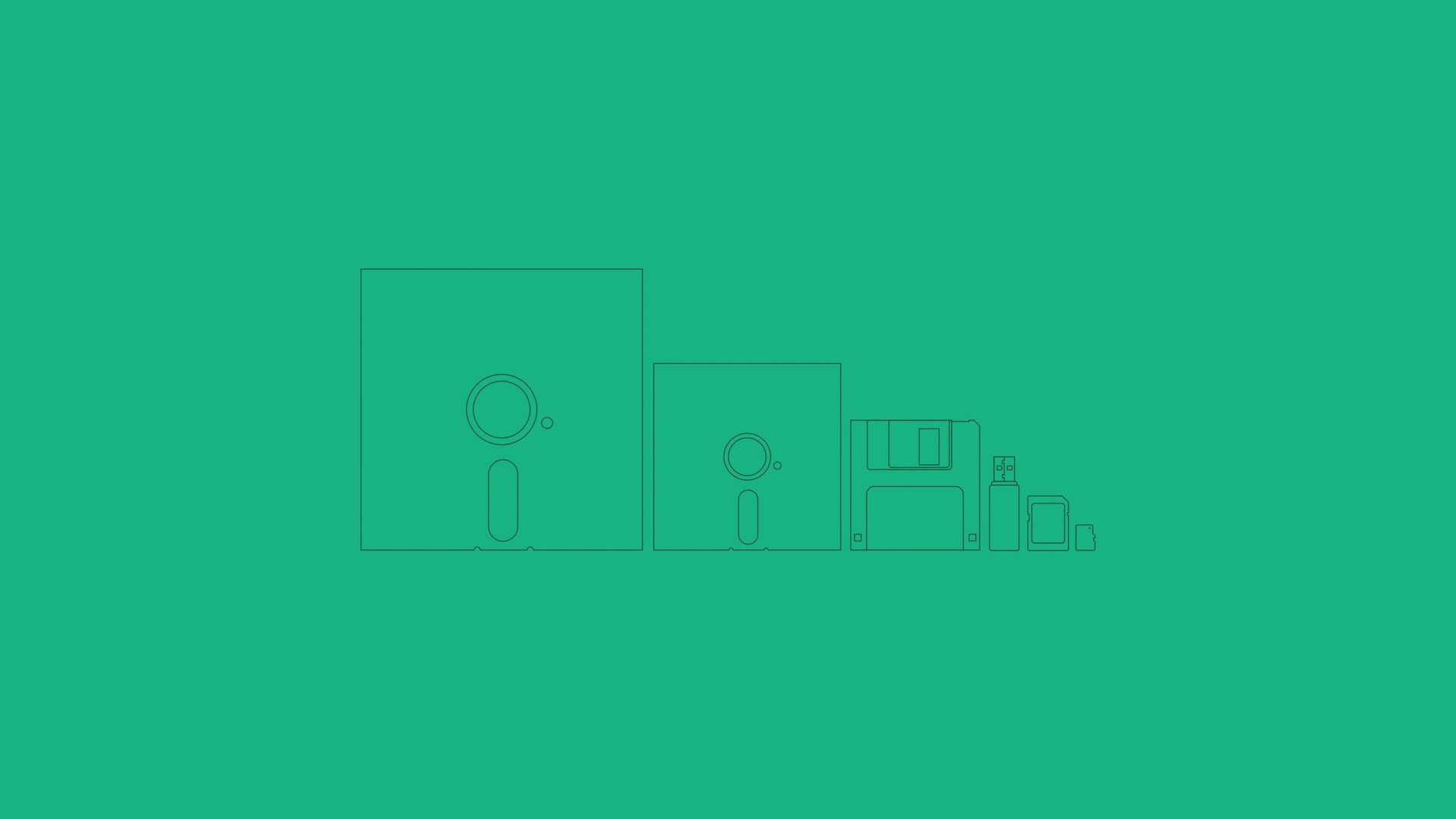 Evolution of Disk Storage Media HD Wallpaper