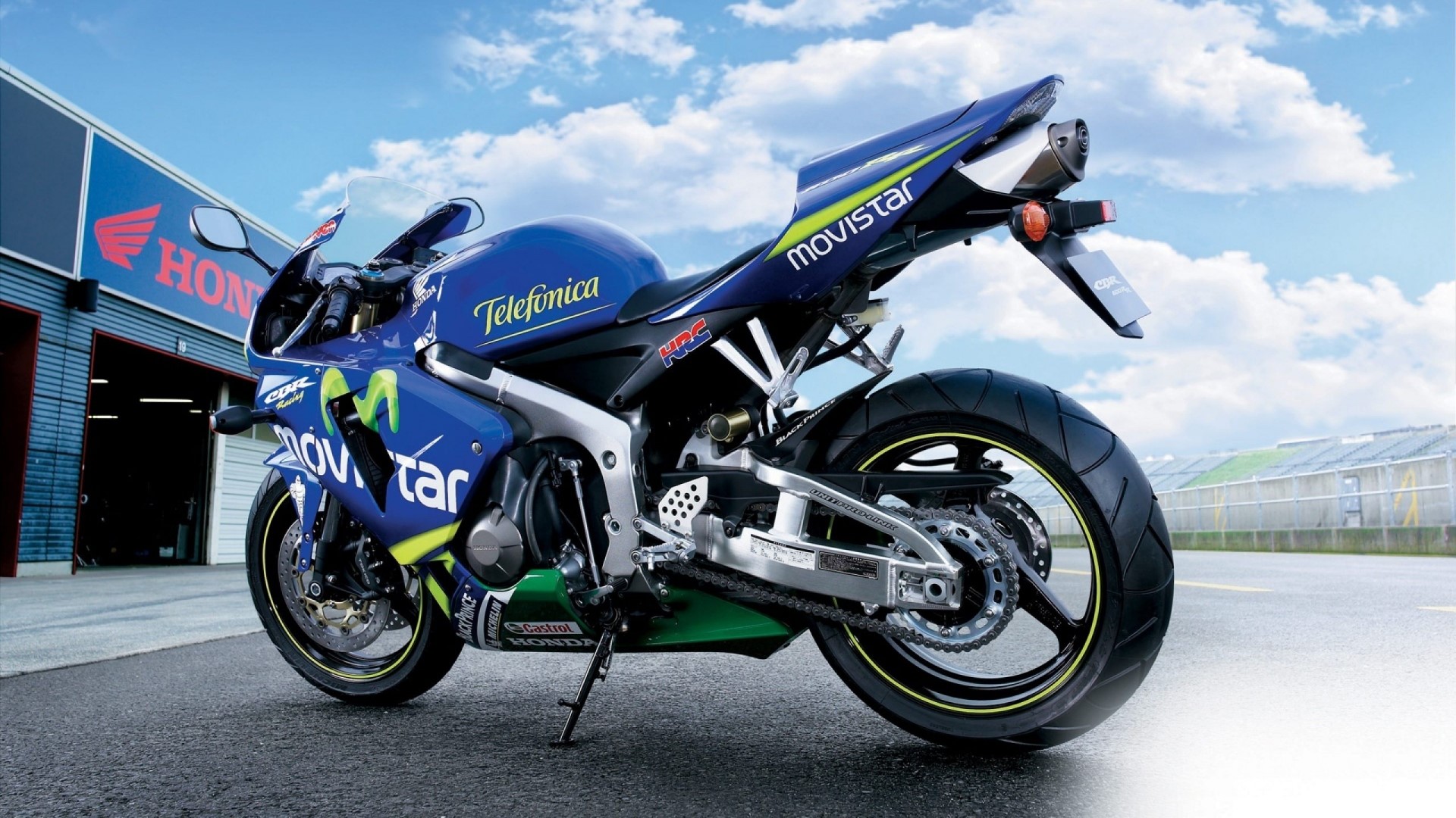 Honda CBR 600 RR Movistar Motorcycle HD Wallpaper