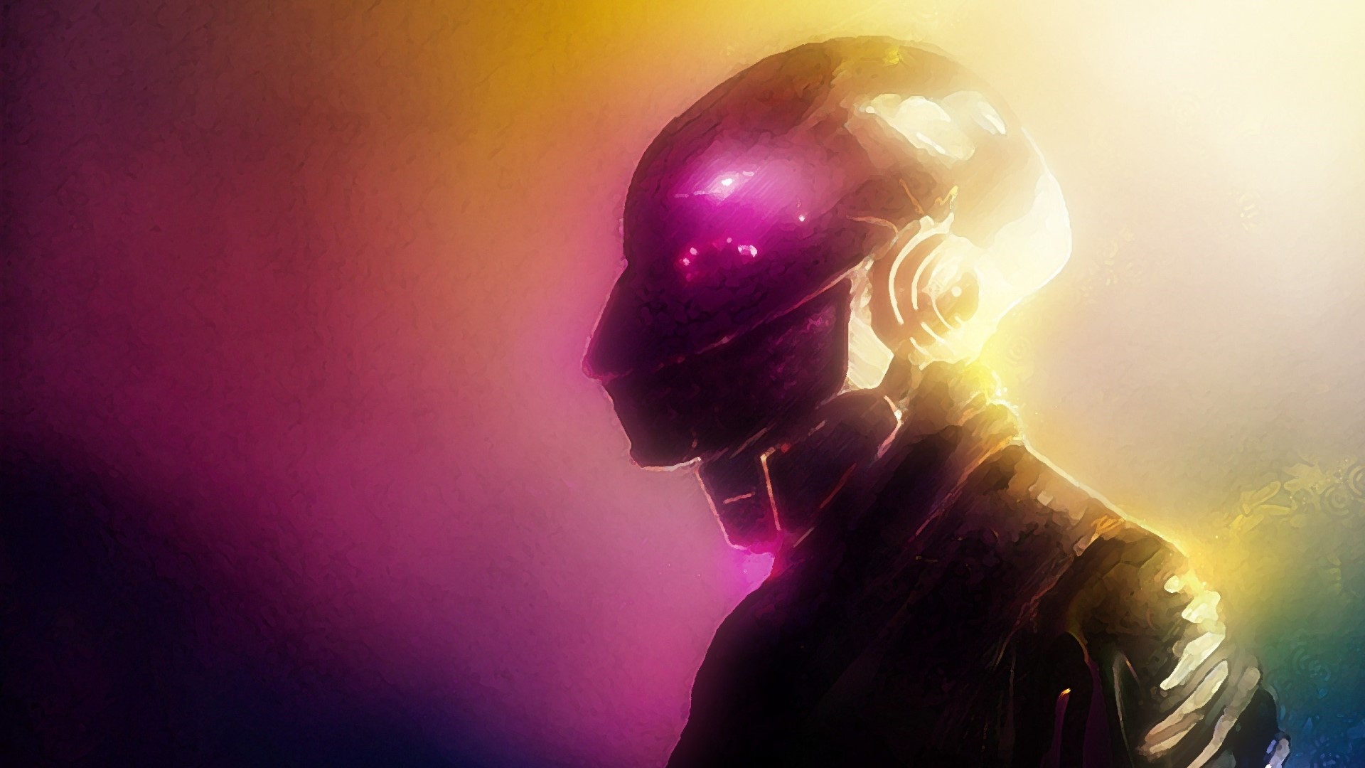 Daft Punk Helmet Artwork HD Wallpaper