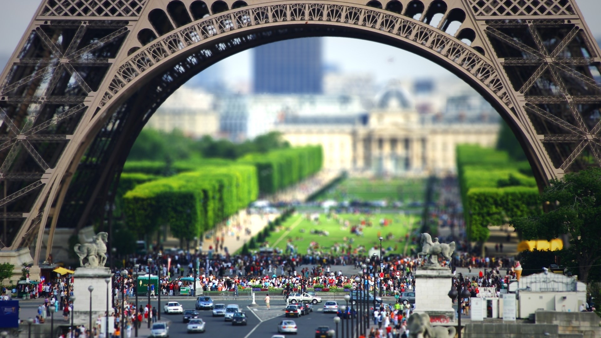 Eiffel Tower Paris Miniature Tilt Shift HD Wallpaper