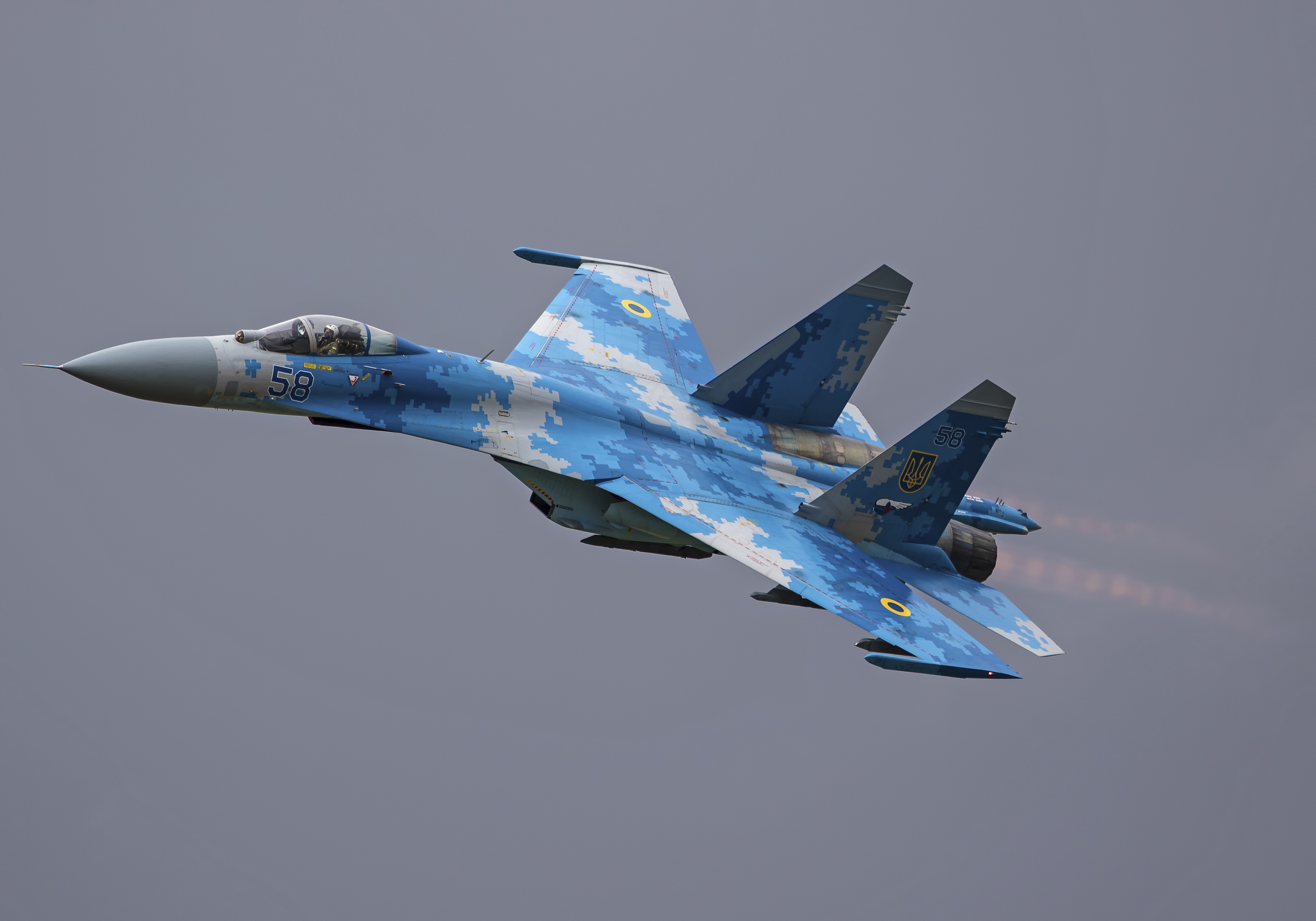 Ukrainian Air Force Sukhoi Su-27 fighter jet HD Wallpaper