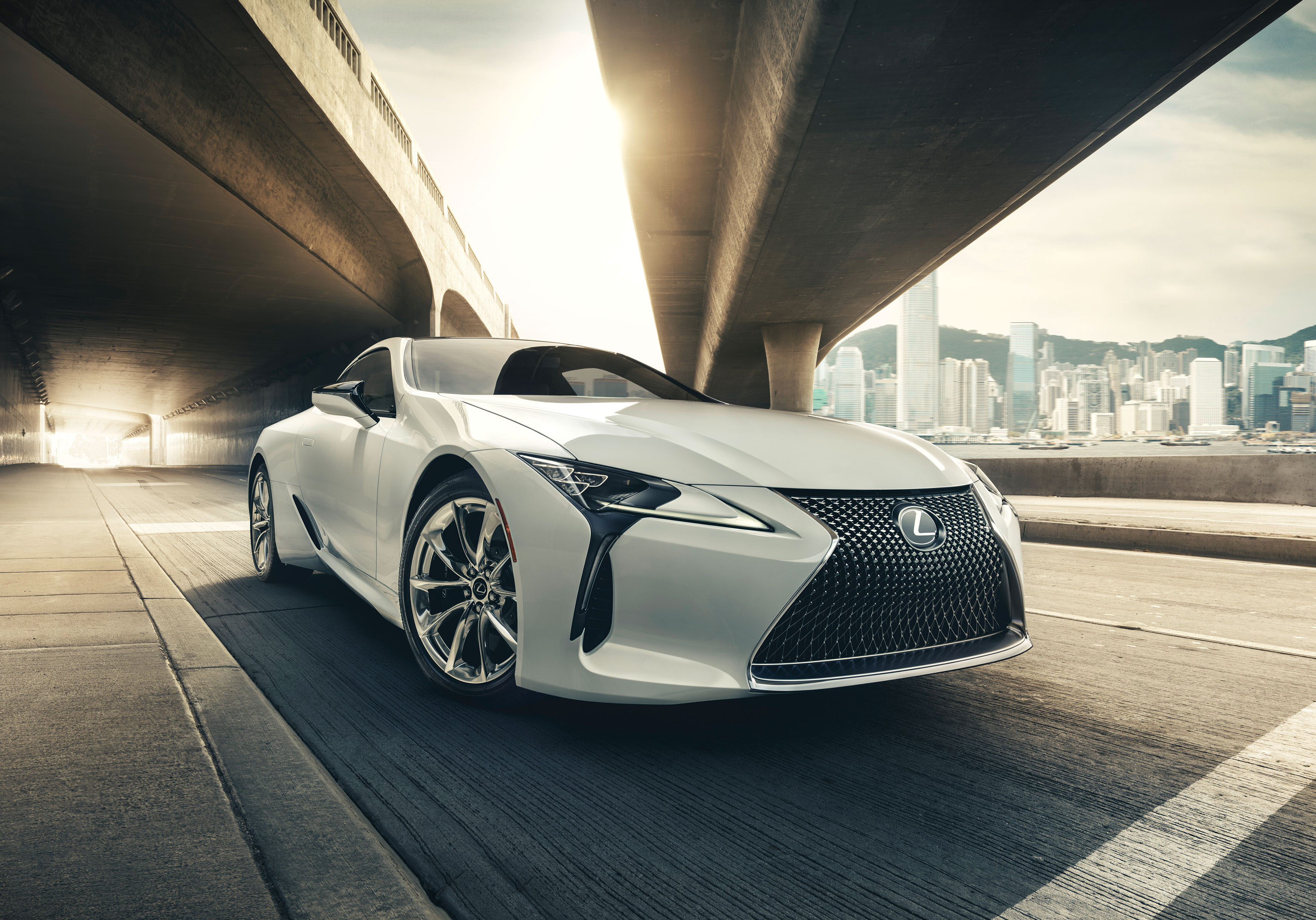 White Lexus LC 500 4K HD Wallpaper