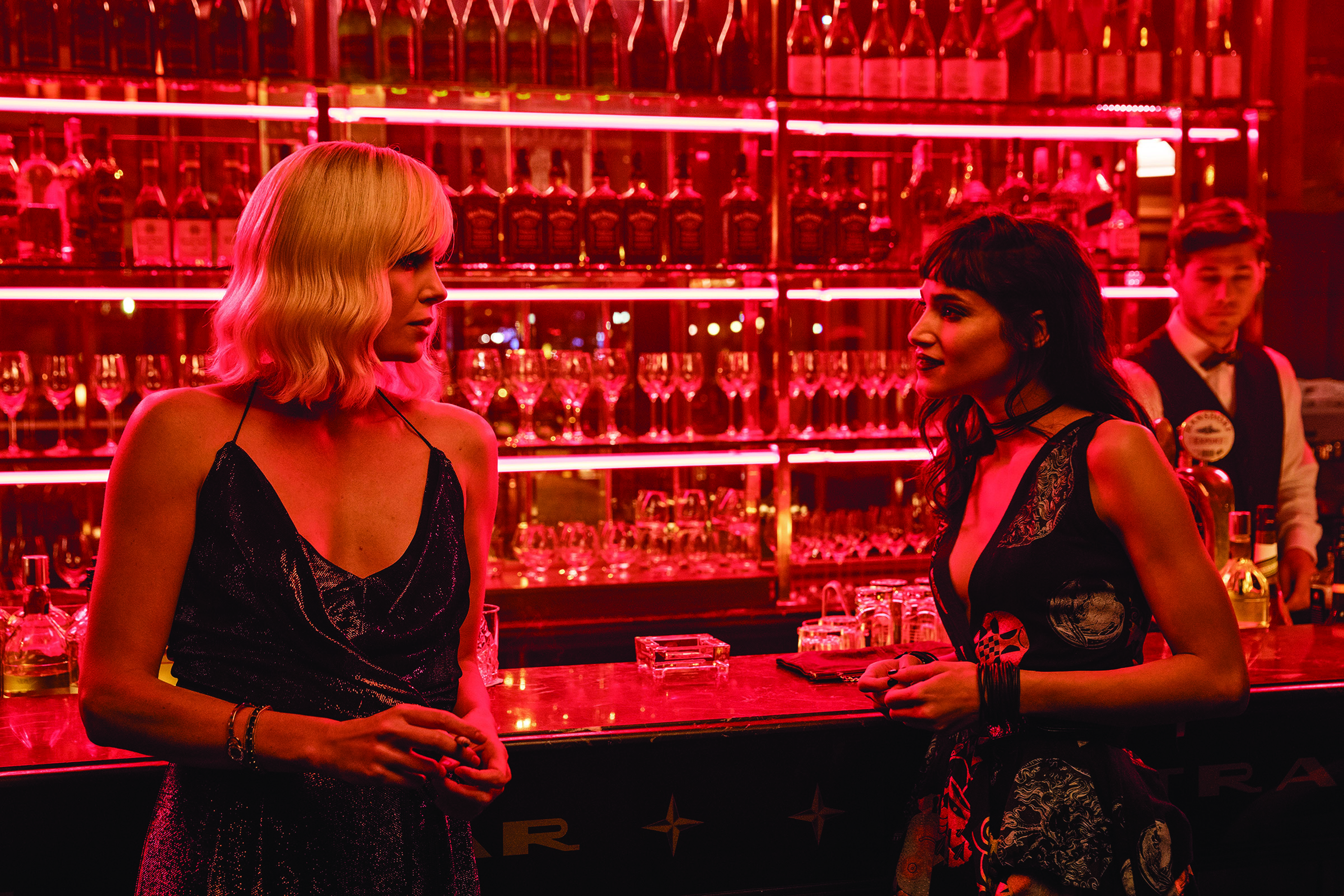 Charlize Theron and Sofia Boutella from Atomic Blonde HD Wallpaper