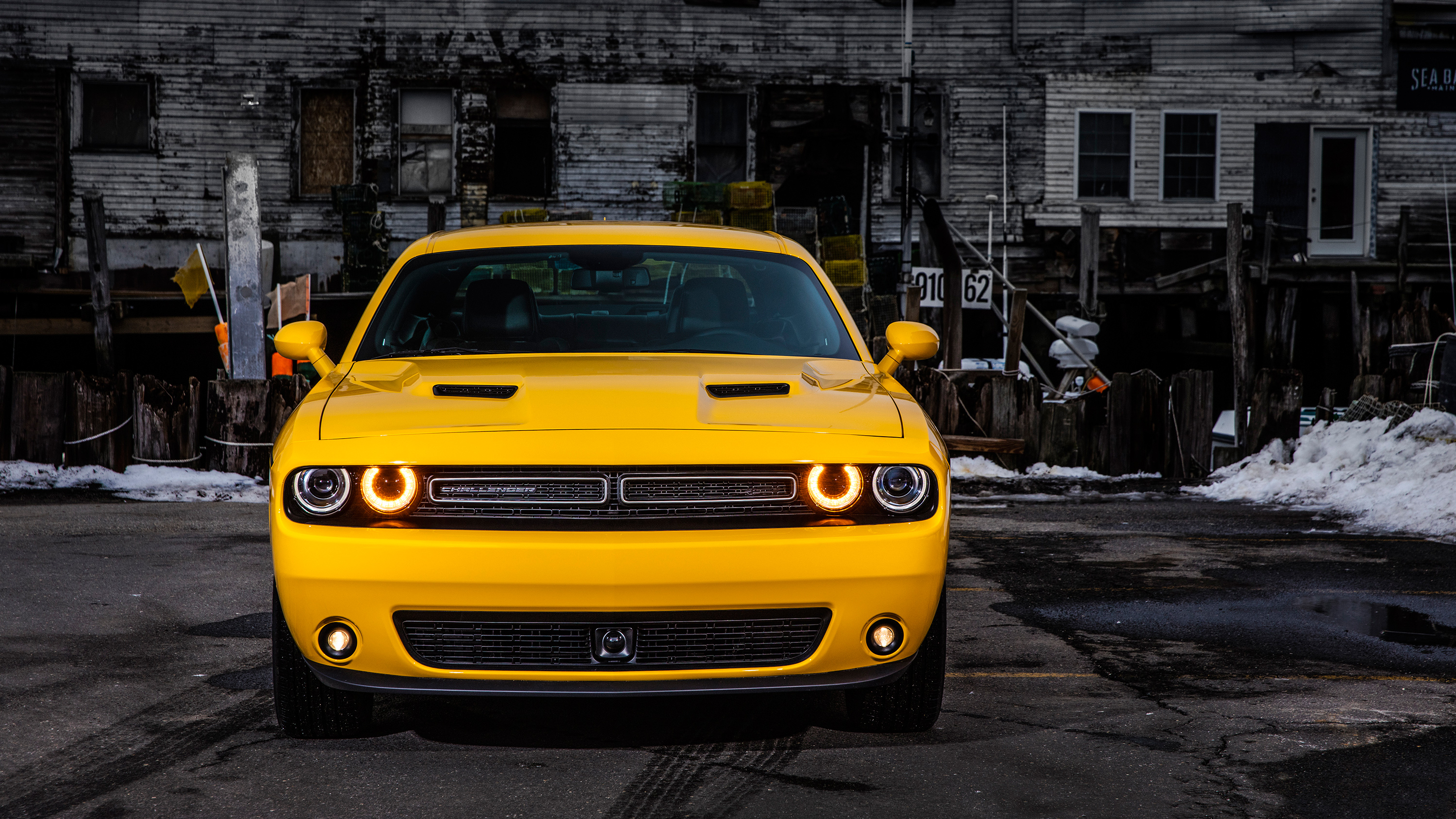 Yellow 2017 Dodge Challenger GT AWD HD Wallpaper