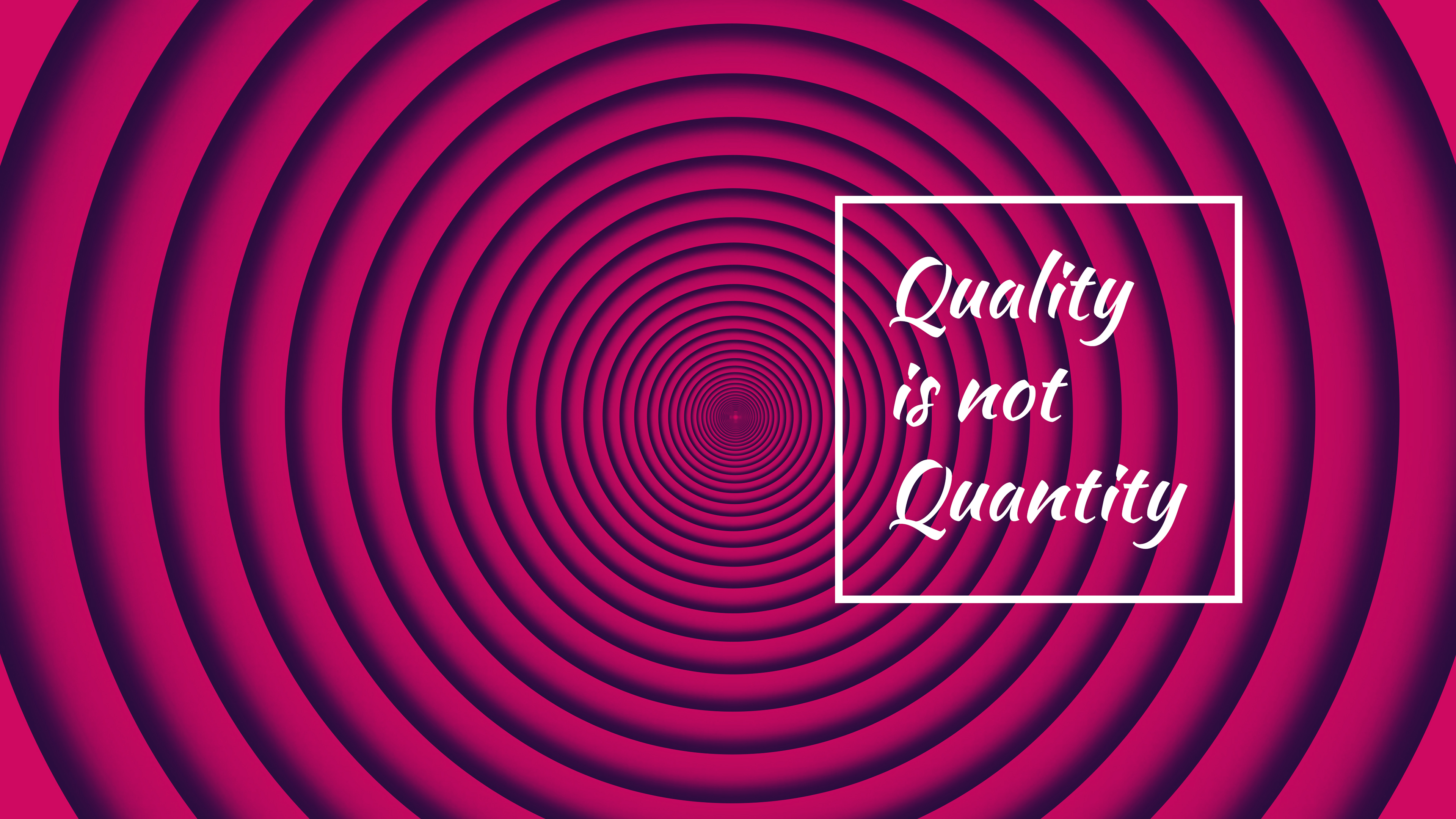 Quality is not Quantity abstract background HD Wallpaper