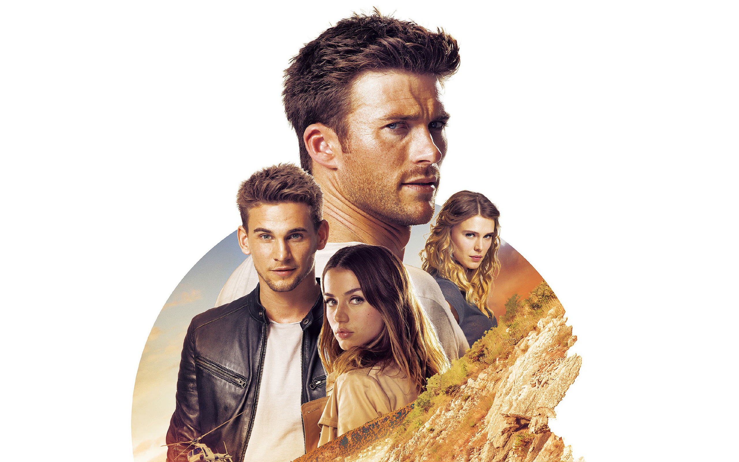 Scott Eastwood, Ana de Armas, and Freddie Thorp in Overdrive HD Wallpaper