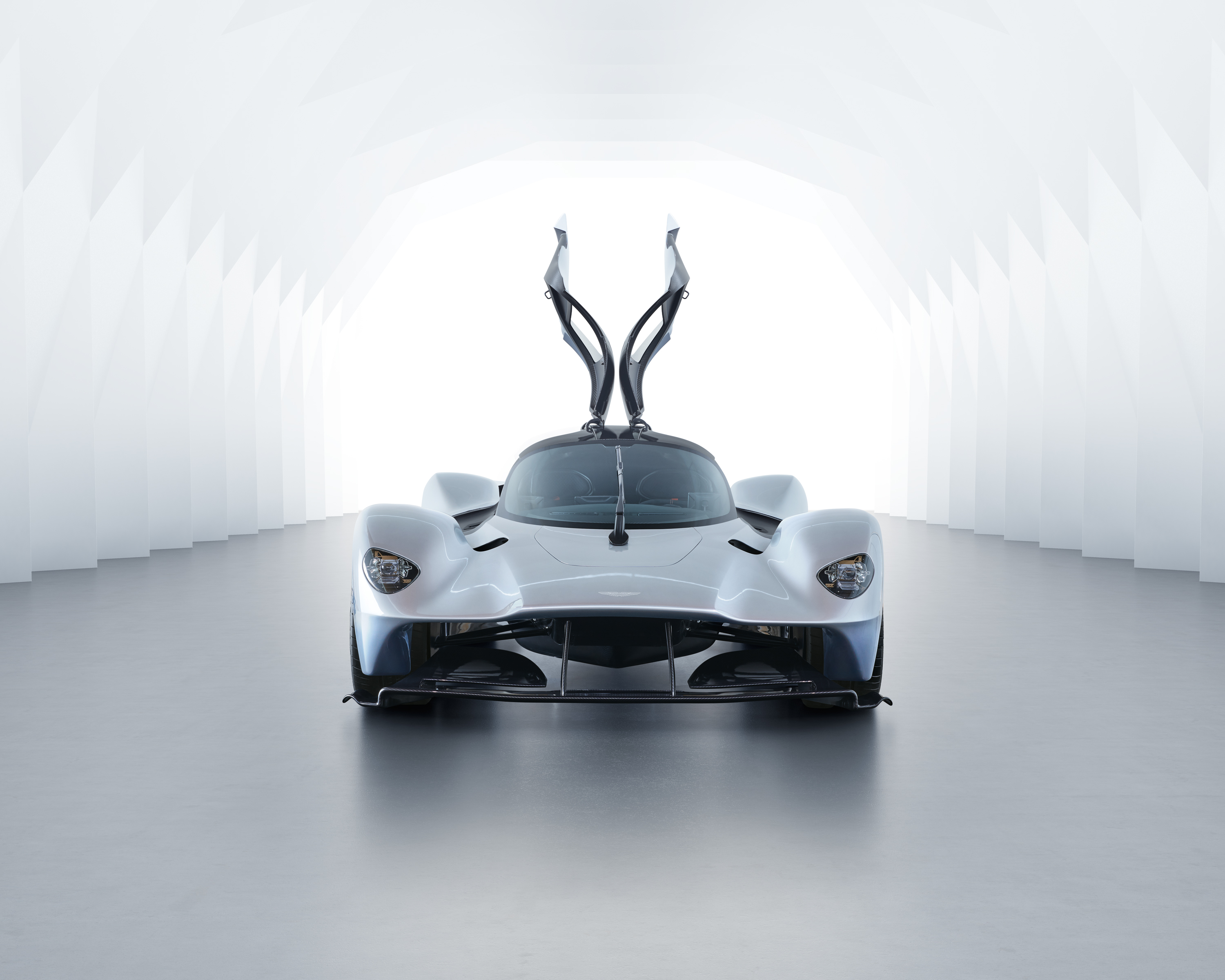 Aston Martin Valkyrie with butterfly doors open HD Wallpaper